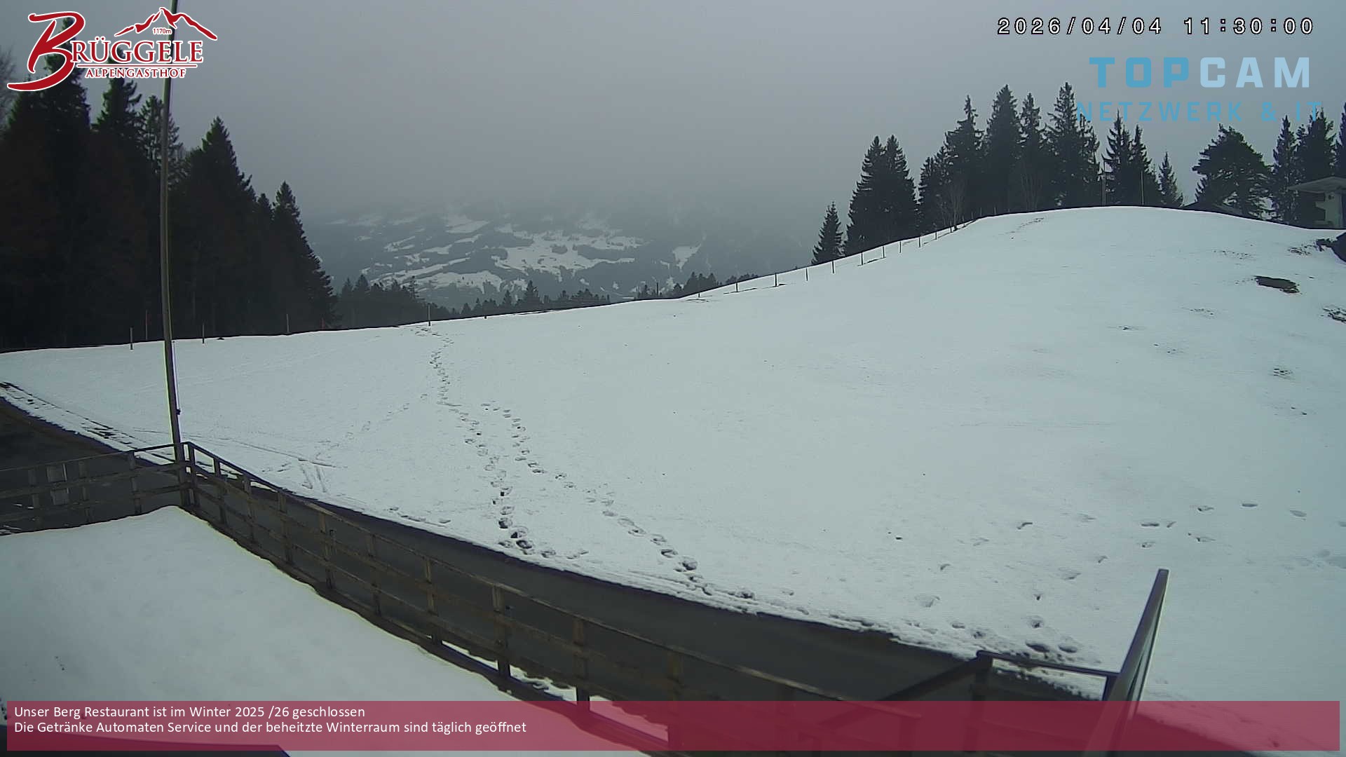Archiv Foto Webcam Alberschwende, Alpengasthof Brüggele