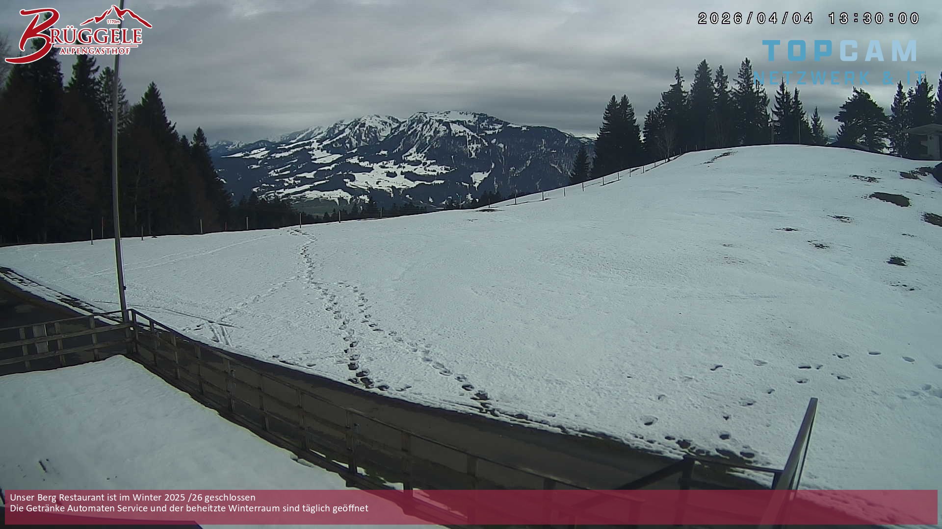 Archiv Foto Webcam Alberschwende, Alpengasthof Brüggele