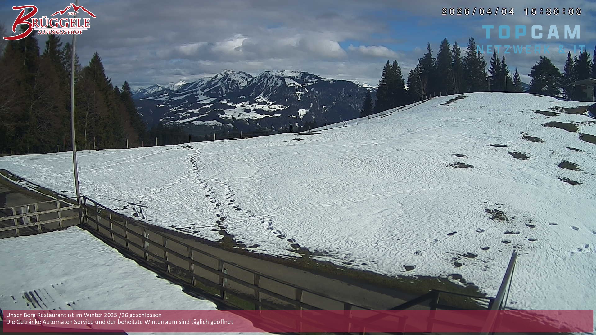 Archiv Foto Webcam Alberschwende, Alpengasthof Brüggele