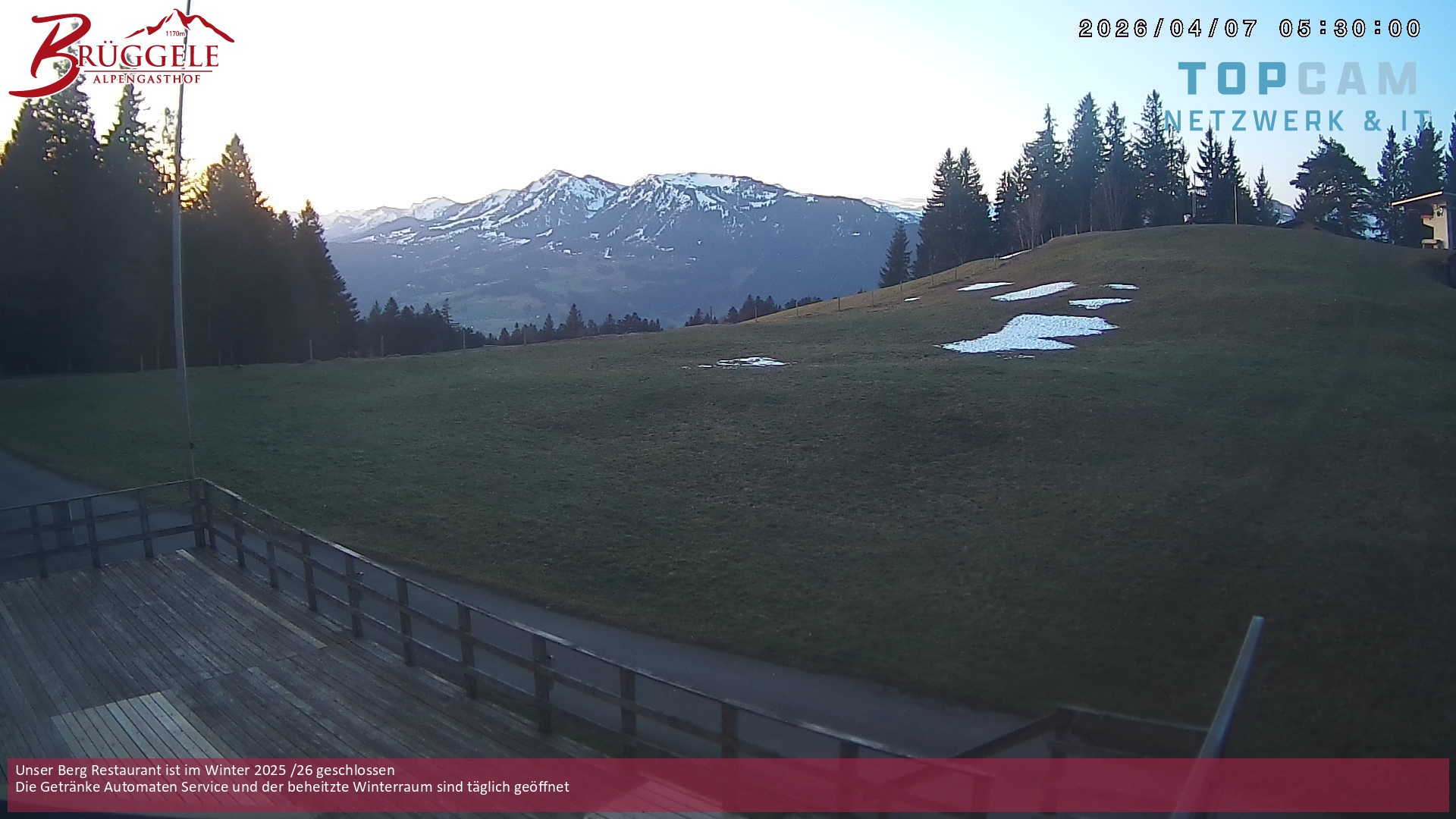 Archiv Foto Webcam Alberschwende, Alpengasthof Brüggele