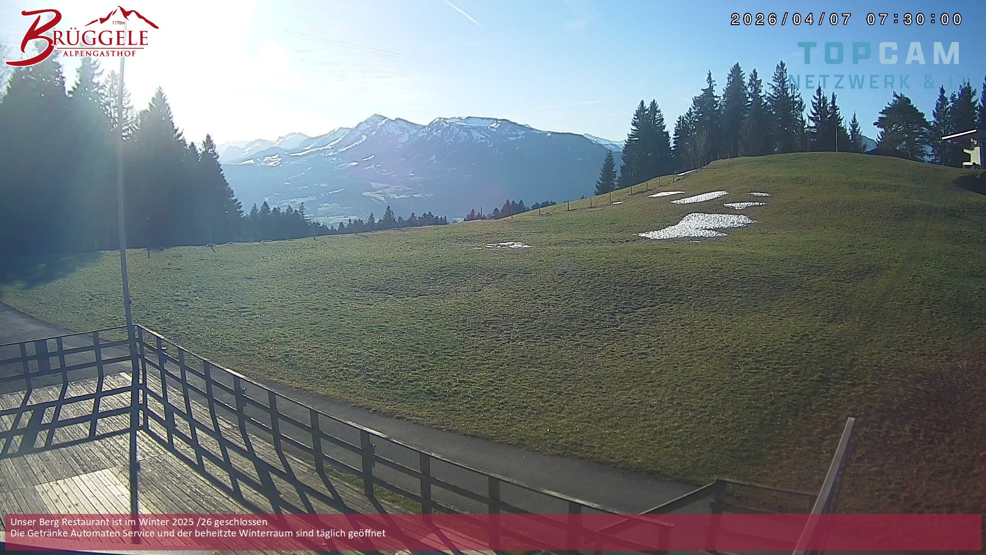 Archiv Foto Webcam Alberschwende, Alpengasthof Brüggele