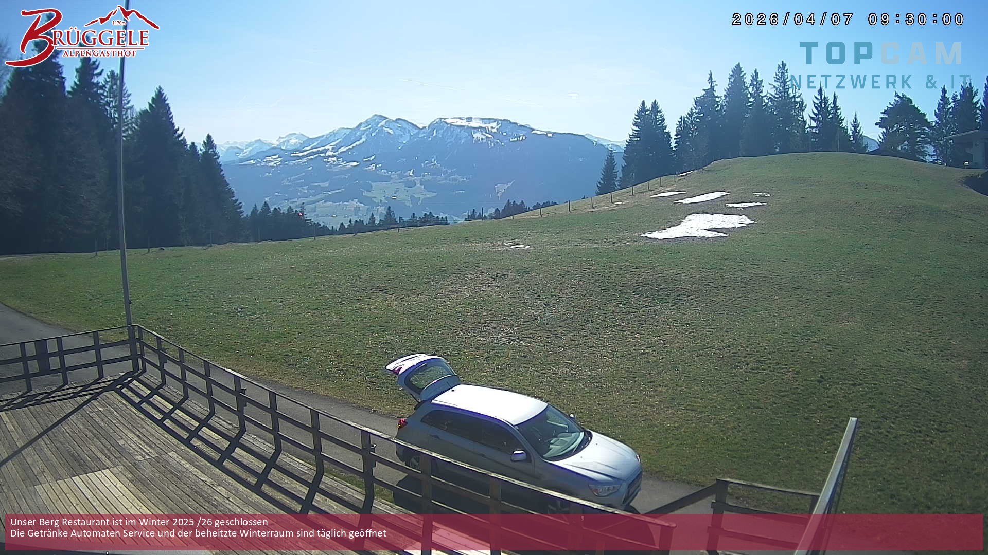 Archiv Foto Webcam Alberschwende, Alpengasthof Brüggele