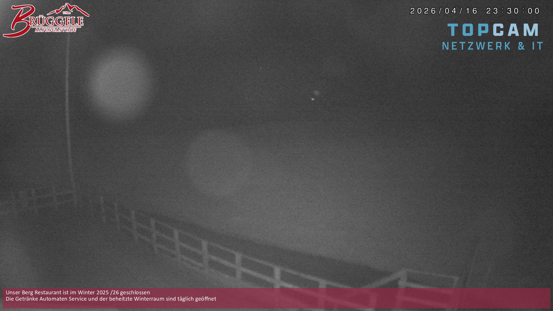 Archived image Webcam Alberschwende, mountain restaurant Brueggele