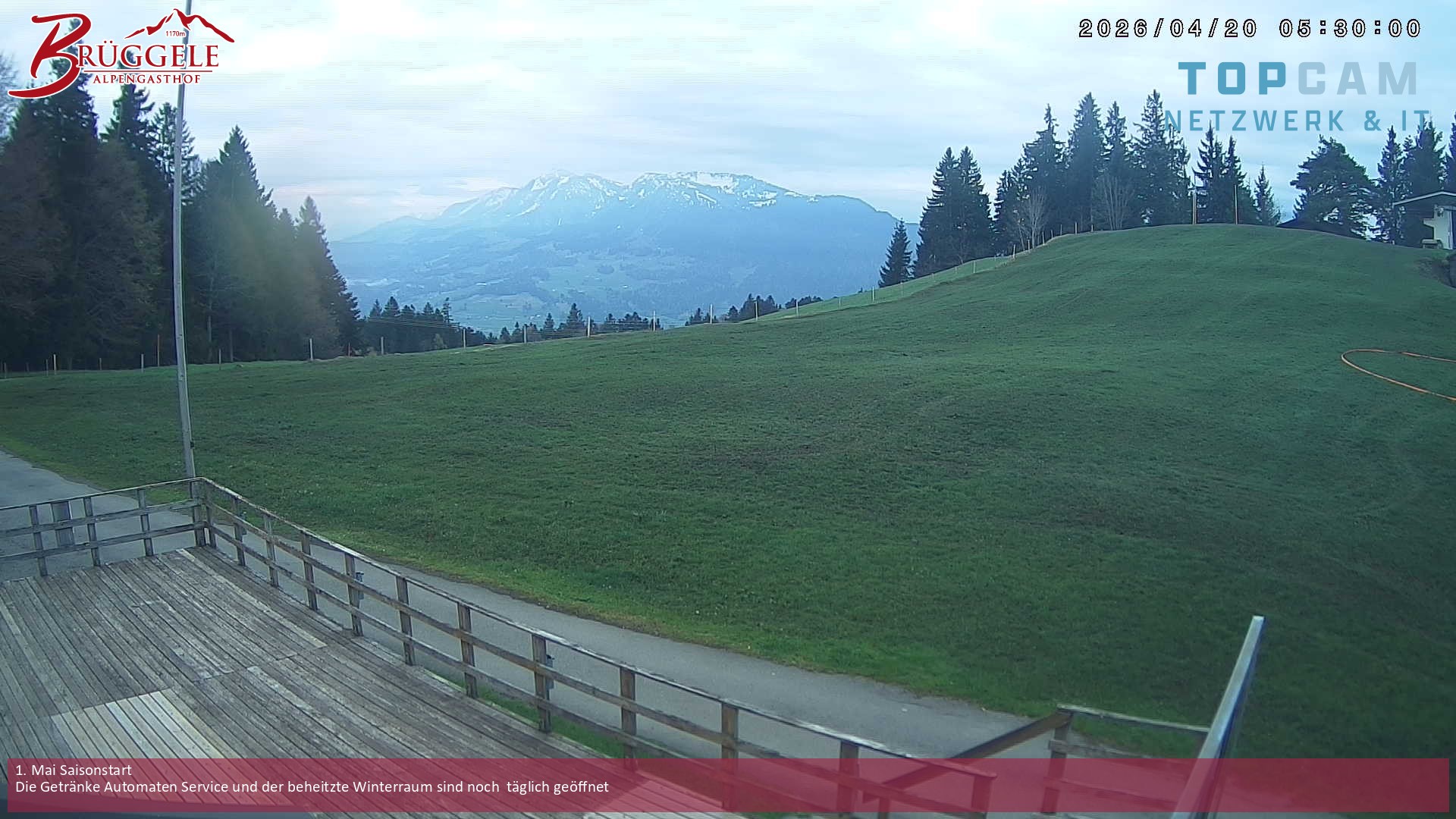 Archiv Foto Webcam Alberschwende, Alpengasthof Brüggele