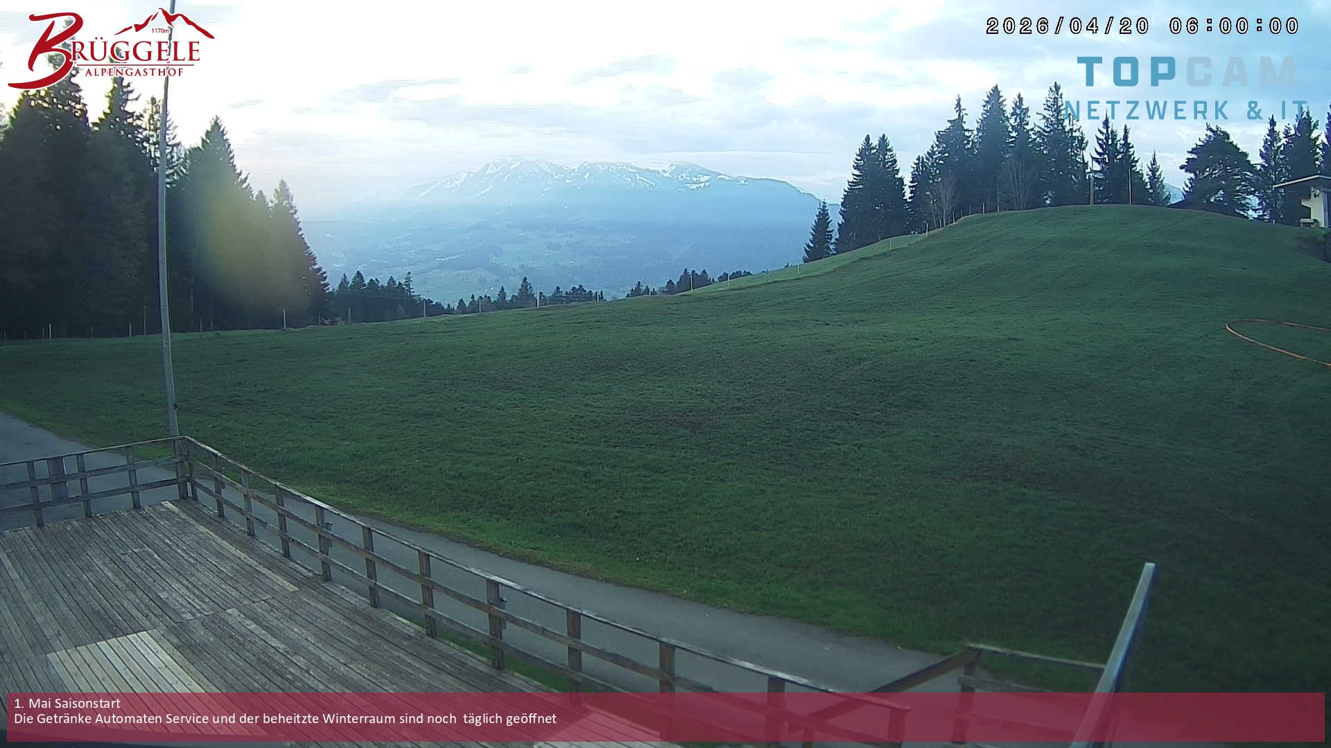 Archiv Foto Webcam Alberschwende, Alpengasthof Brüggele