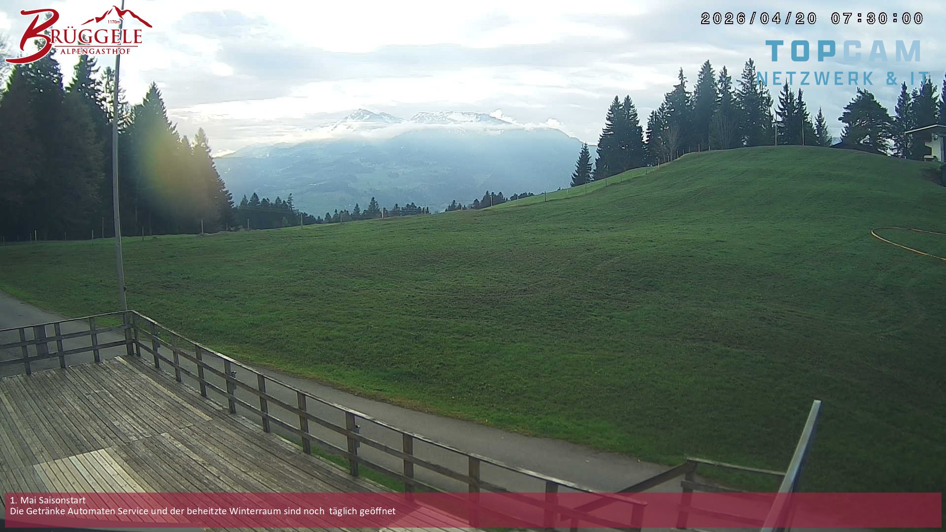 Archiv Foto Webcam Alberschwende, Alpengasthof Brüggele
