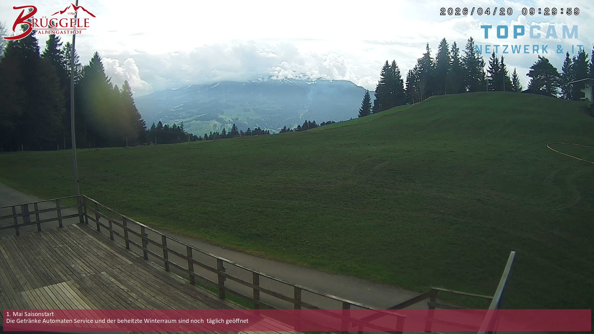 Archiv Foto Webcam Alberschwende, Alpengasthof Brüggele