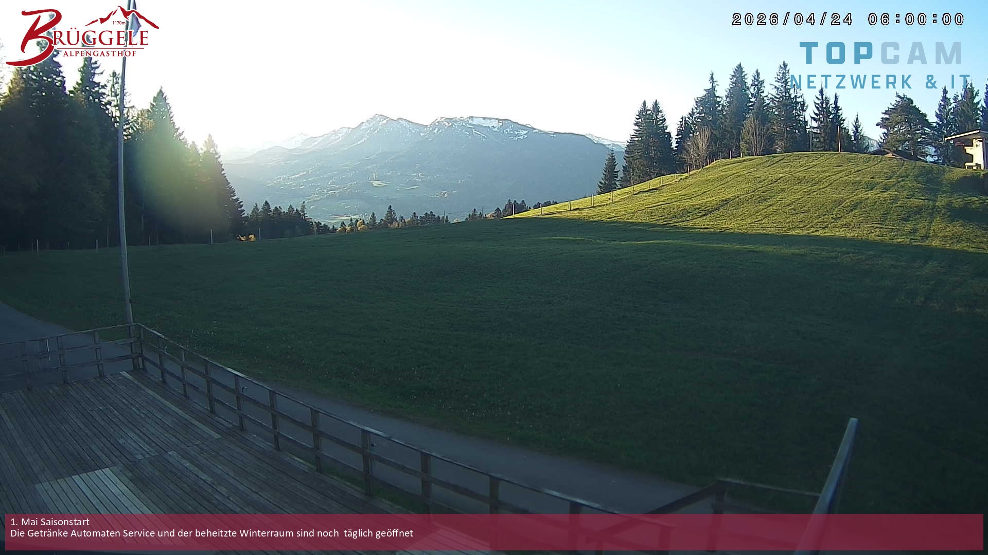 Archiv Foto Webcam Alberschwende, Alpengasthof Brüggele