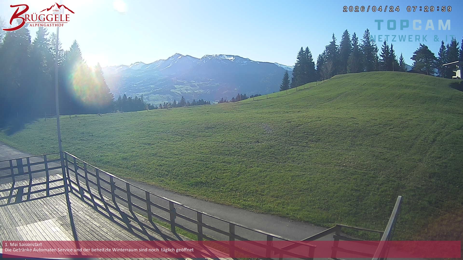 Archiv Foto Webcam Alberschwende, Alpengasthof Brüggele