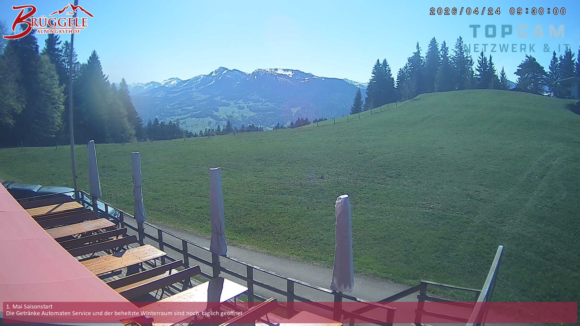 Archiv Foto Webcam Alberschwende, Alpengasthof Brüggele