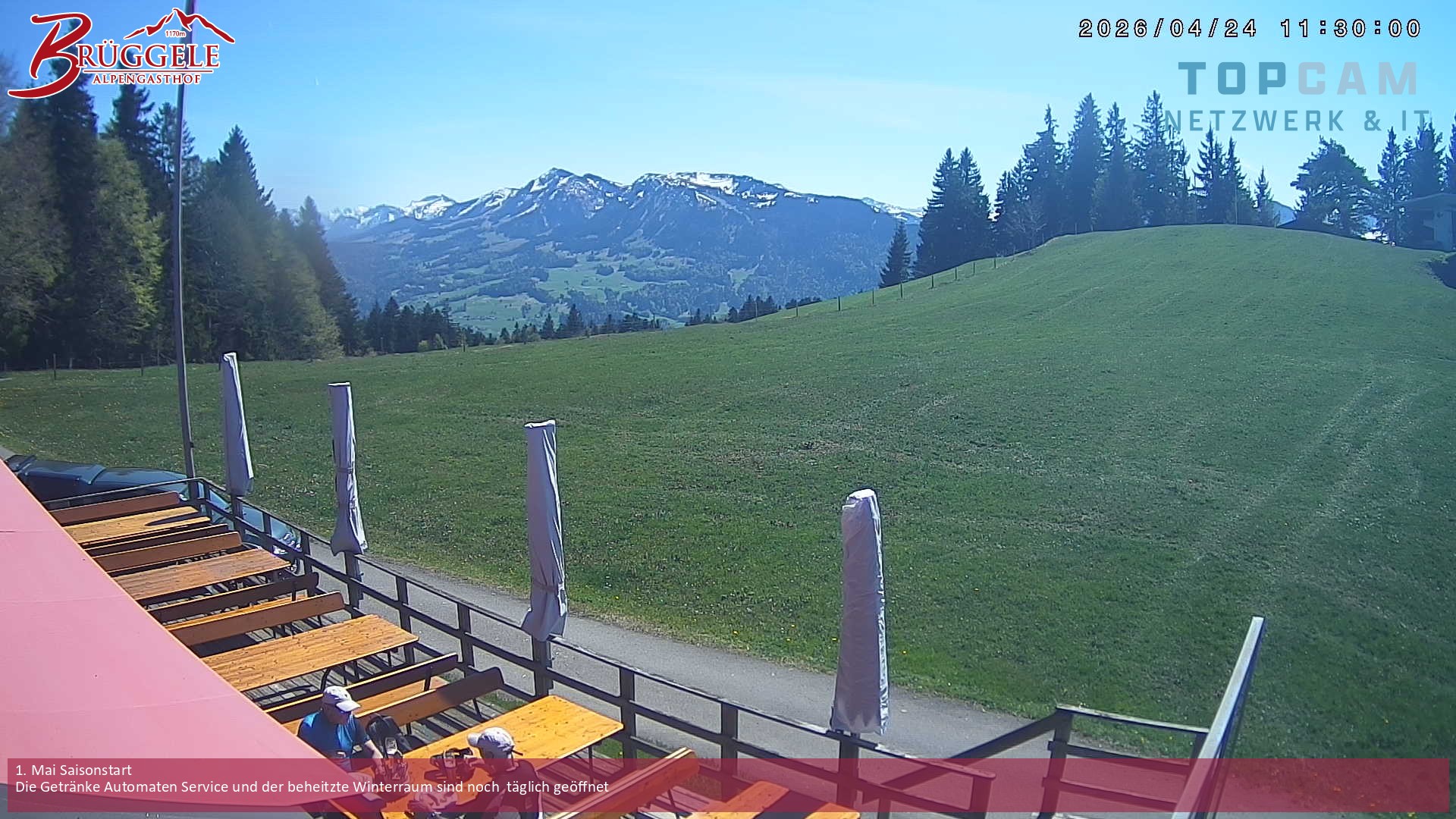 Archiv Foto Webcam Alberschwende, Alpengasthof Brüggele