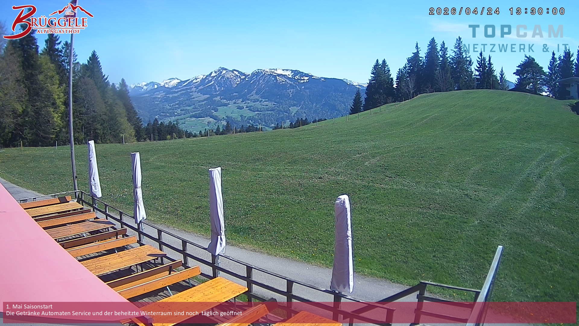 Archiv Foto Webcam Alberschwende, Alpengasthof Brüggele