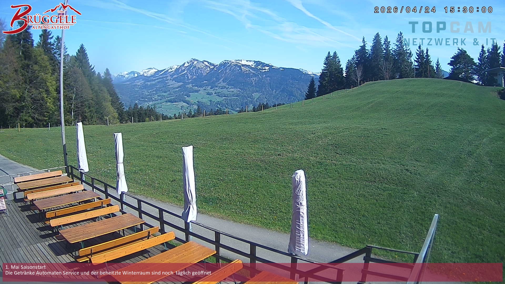 Archiv Foto Webcam Alberschwende, Alpengasthof Brüggele