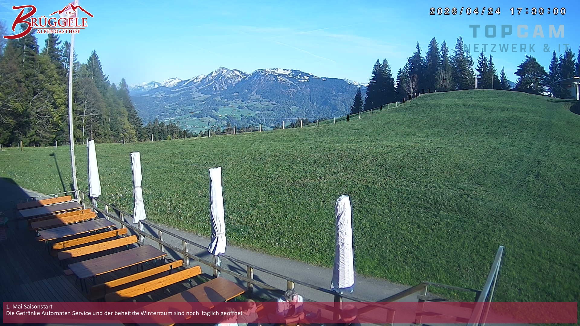 Archiv Foto Webcam Alberschwende, Alpengasthof Brüggele