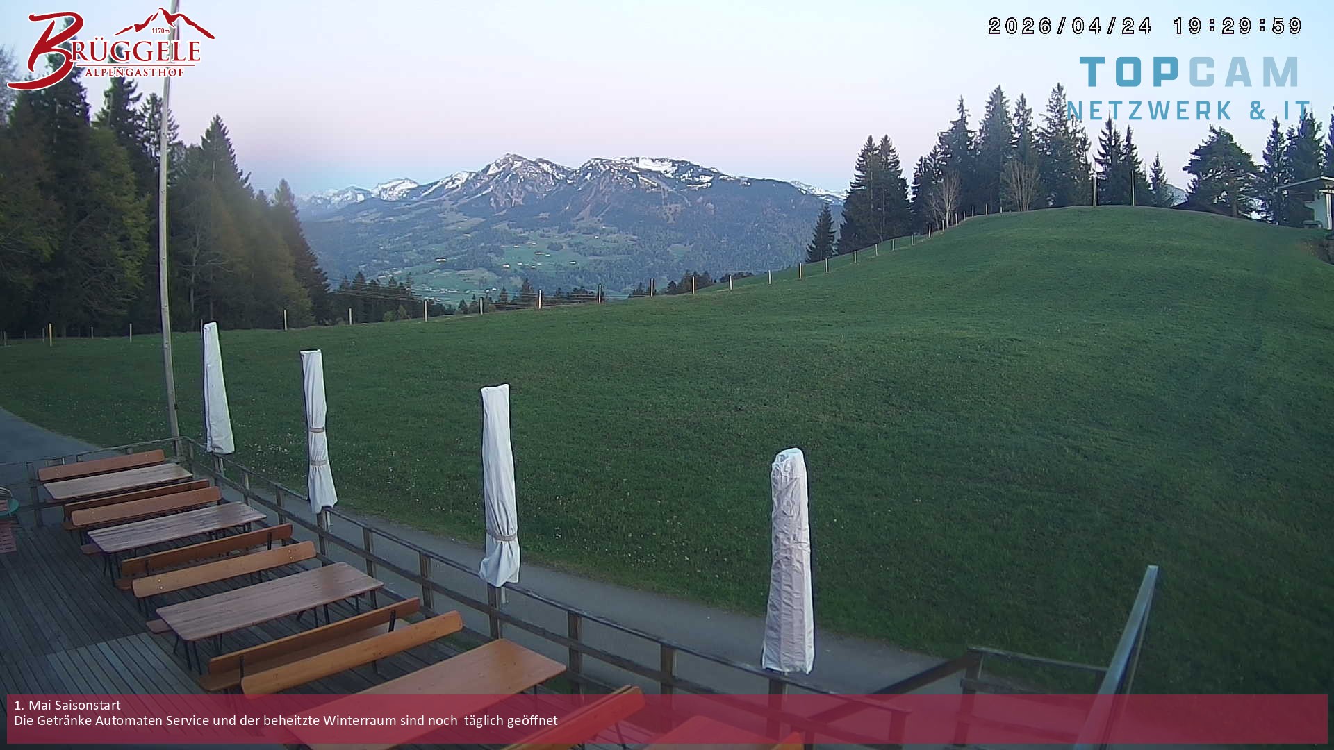 Archiv Foto Webcam Alberschwende, Alpengasthof Brüggele