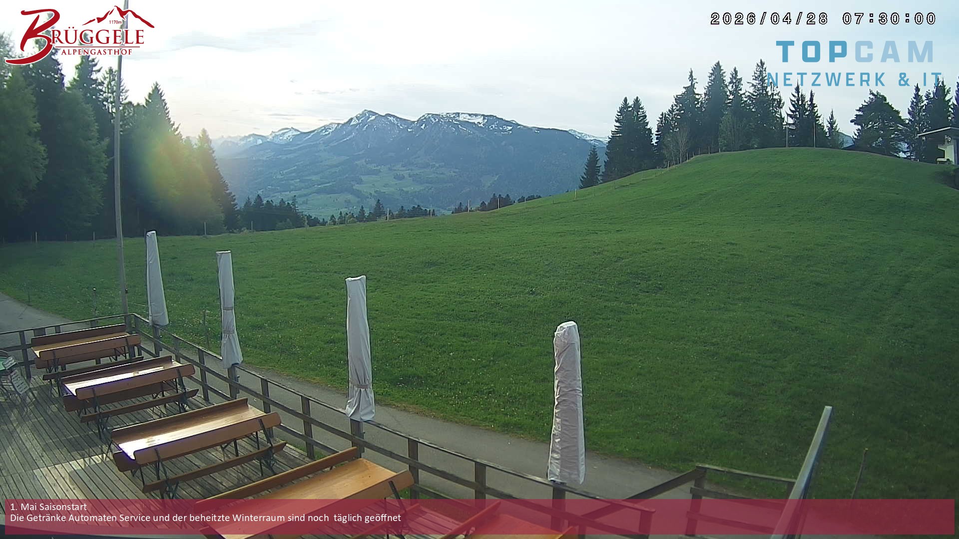 Archiv Foto Webcam Alberschwende, Alpengasthof Brüggele