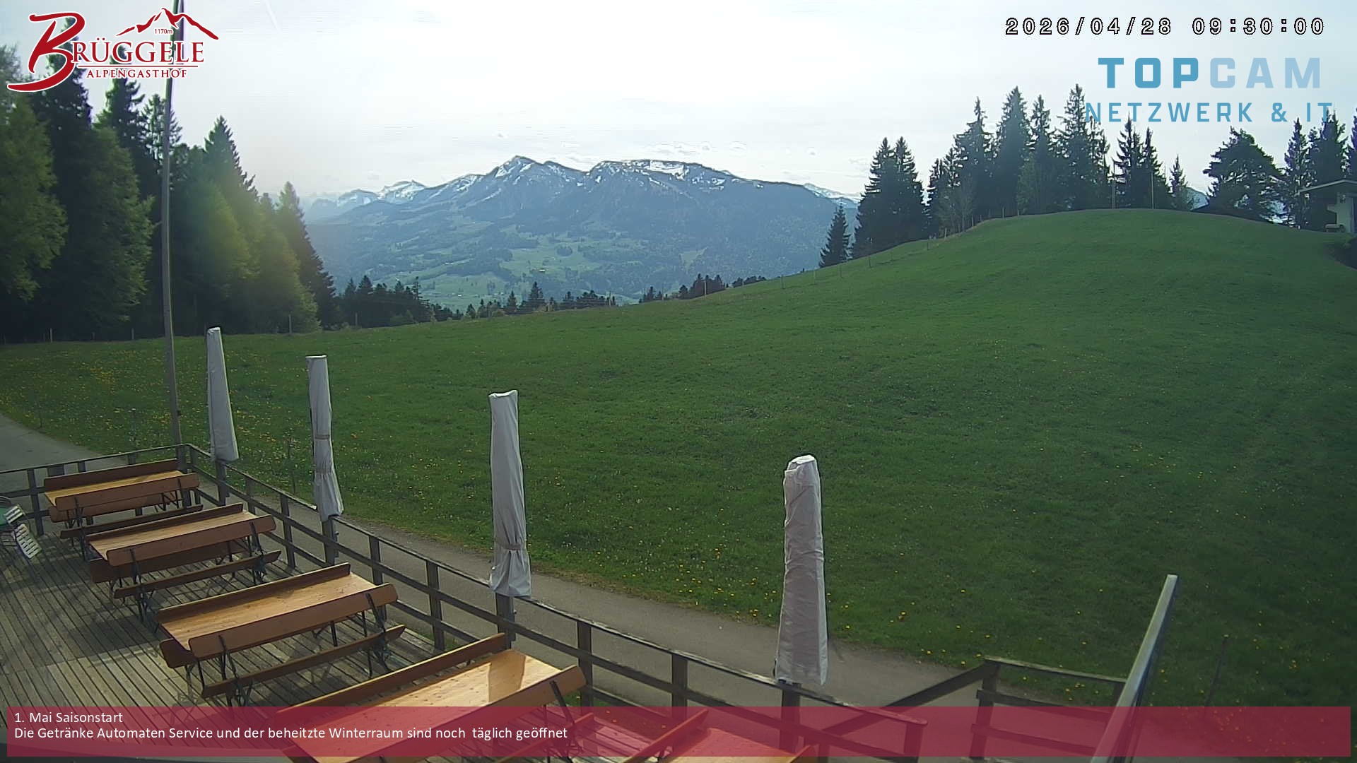 Archiv Foto Webcam Alberschwende, Alpengasthof Brüggele