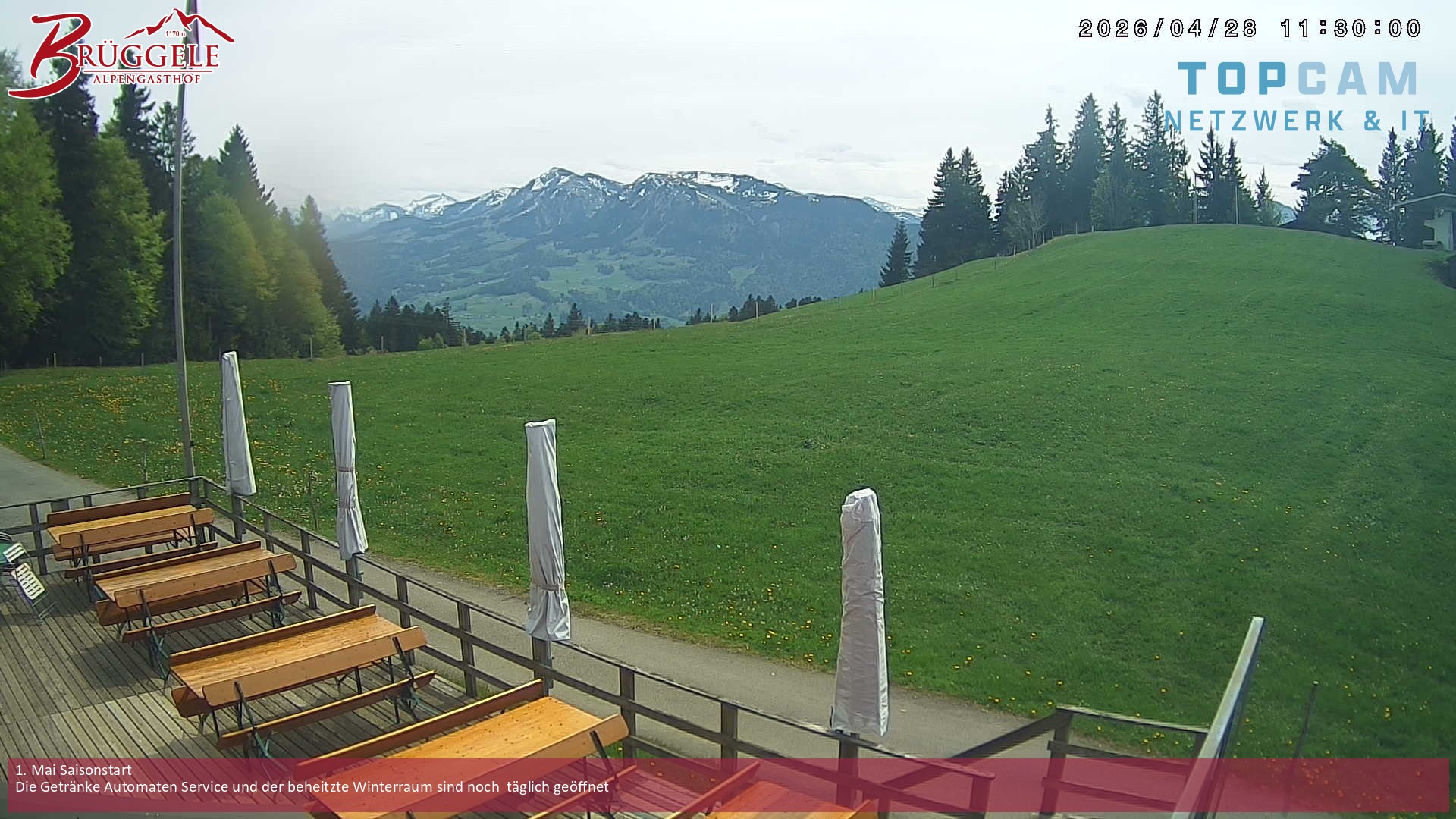 Archiv Foto Webcam Alberschwende, Alpengasthof Brüggele