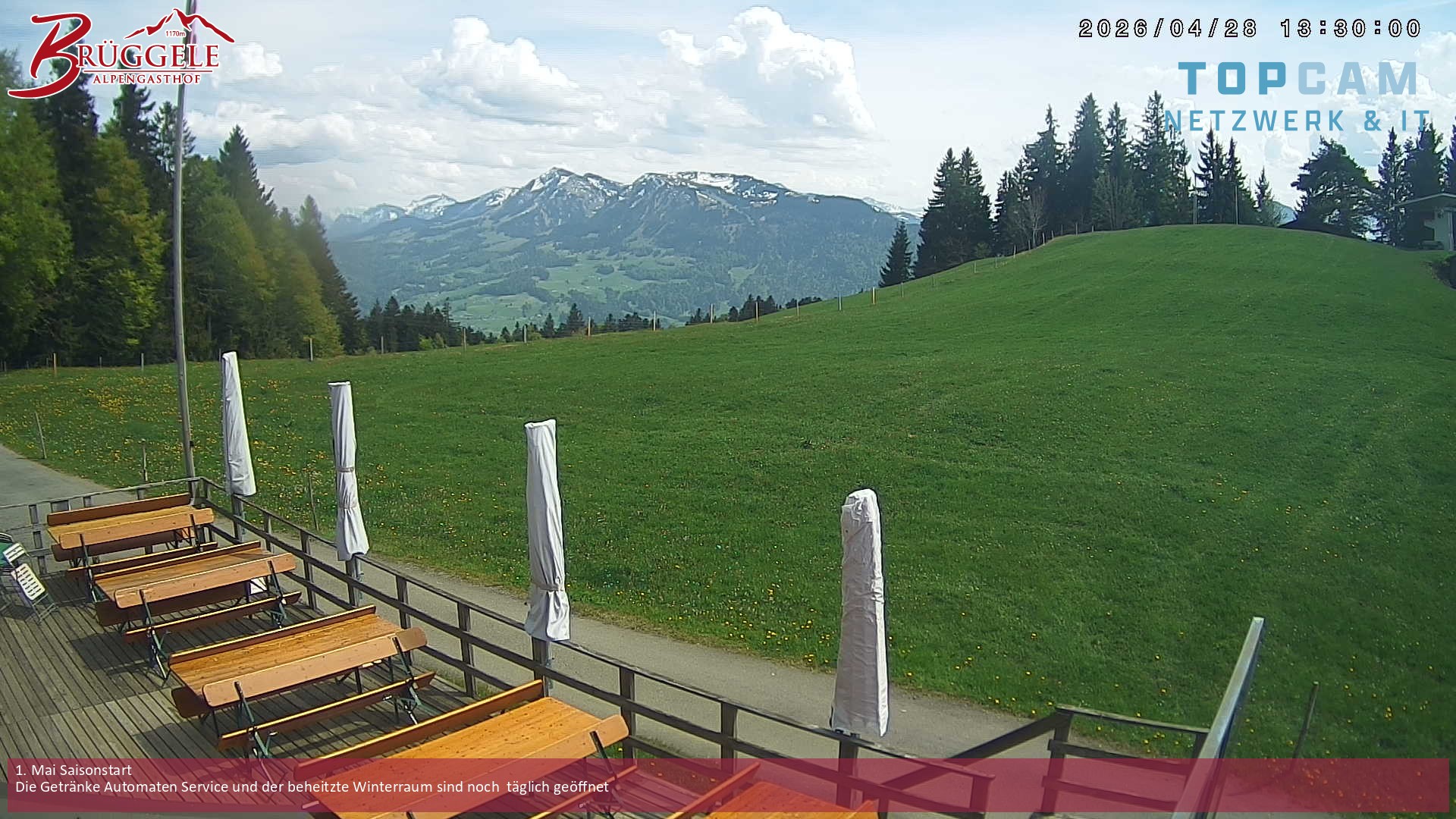Archiv Foto Webcam Alberschwende, Alpengasthof Brüggele