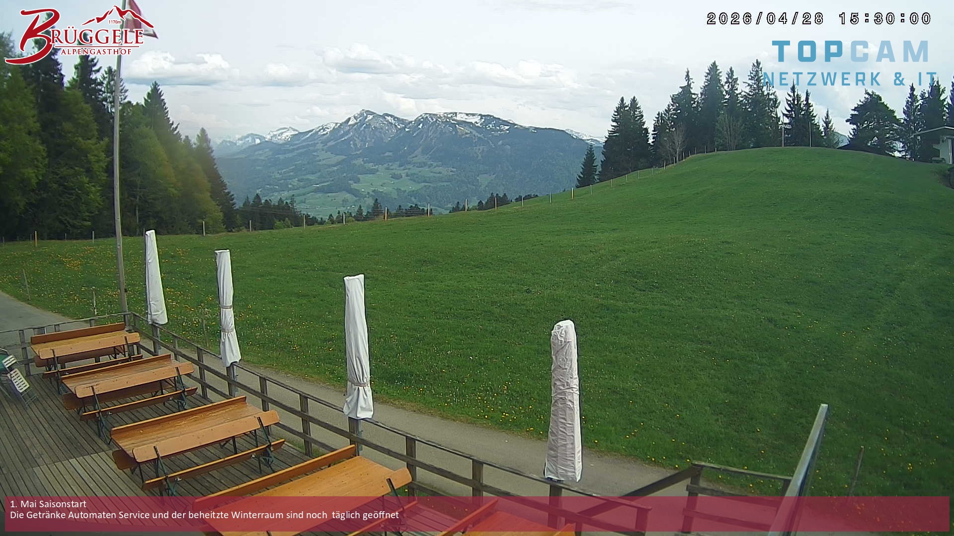 Archiv Foto Webcam Alberschwende, Alpengasthof Brüggele