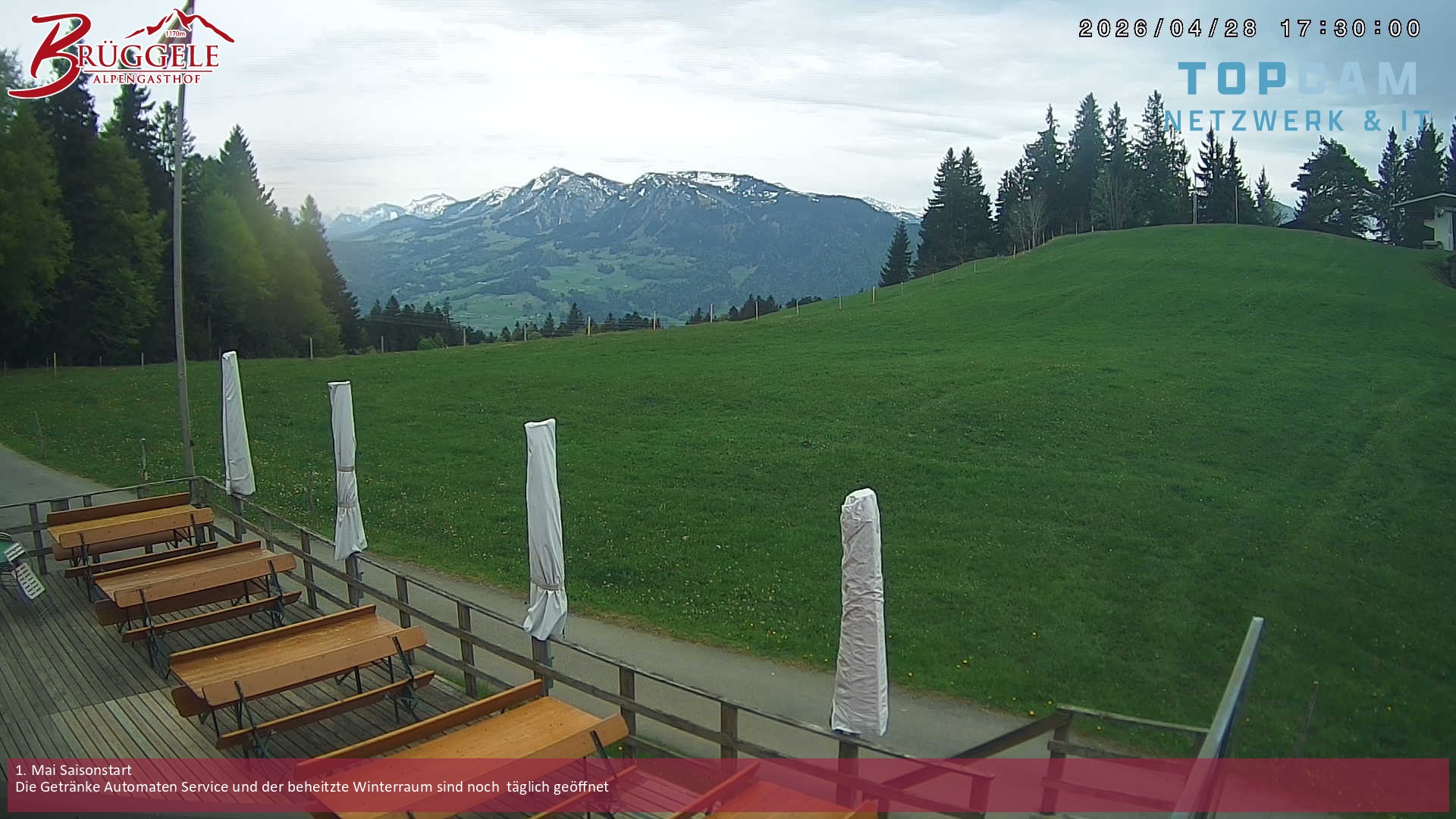 Archiv Foto Webcam Alberschwende, Alpengasthof Brüggele
