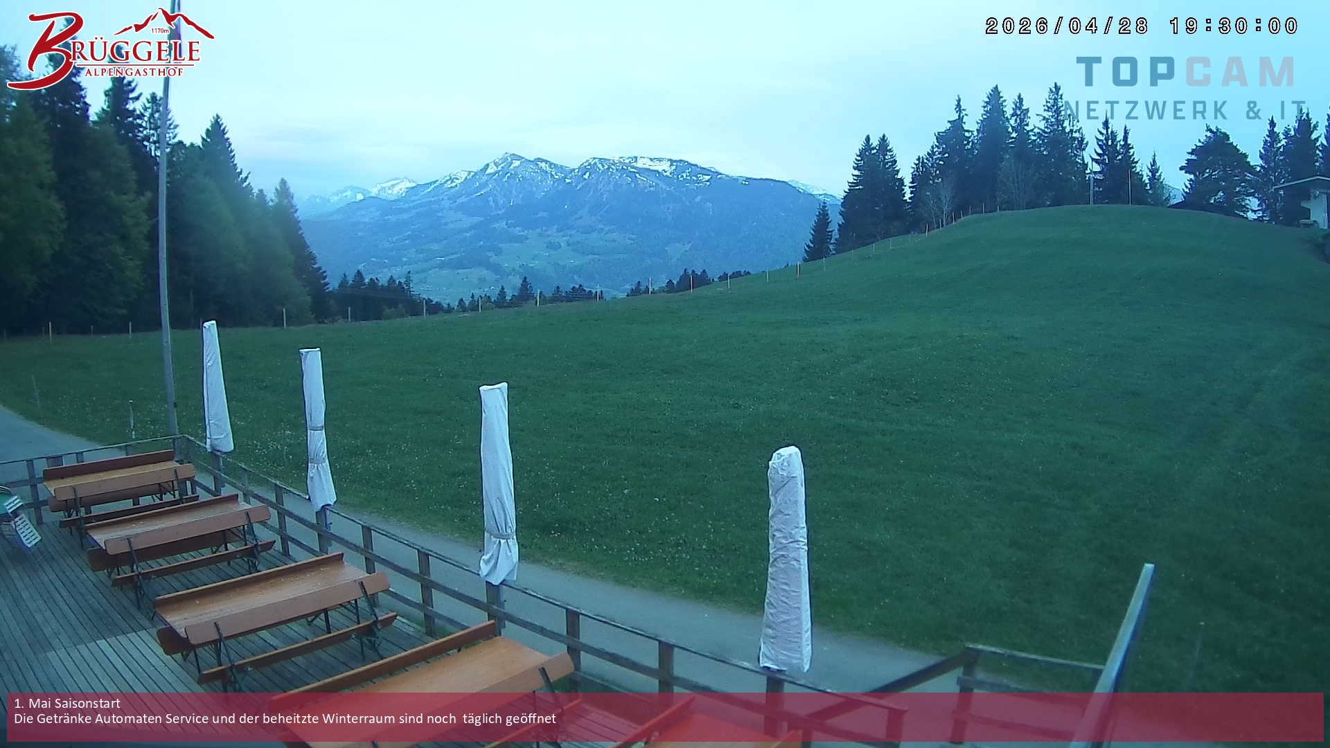 Archiv Foto Webcam Alberschwende, Alpengasthof Brüggele