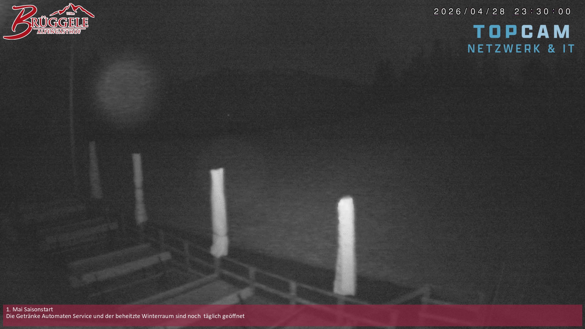 Archived image Webcam Alberschwende, mountain restaurant Brueggele