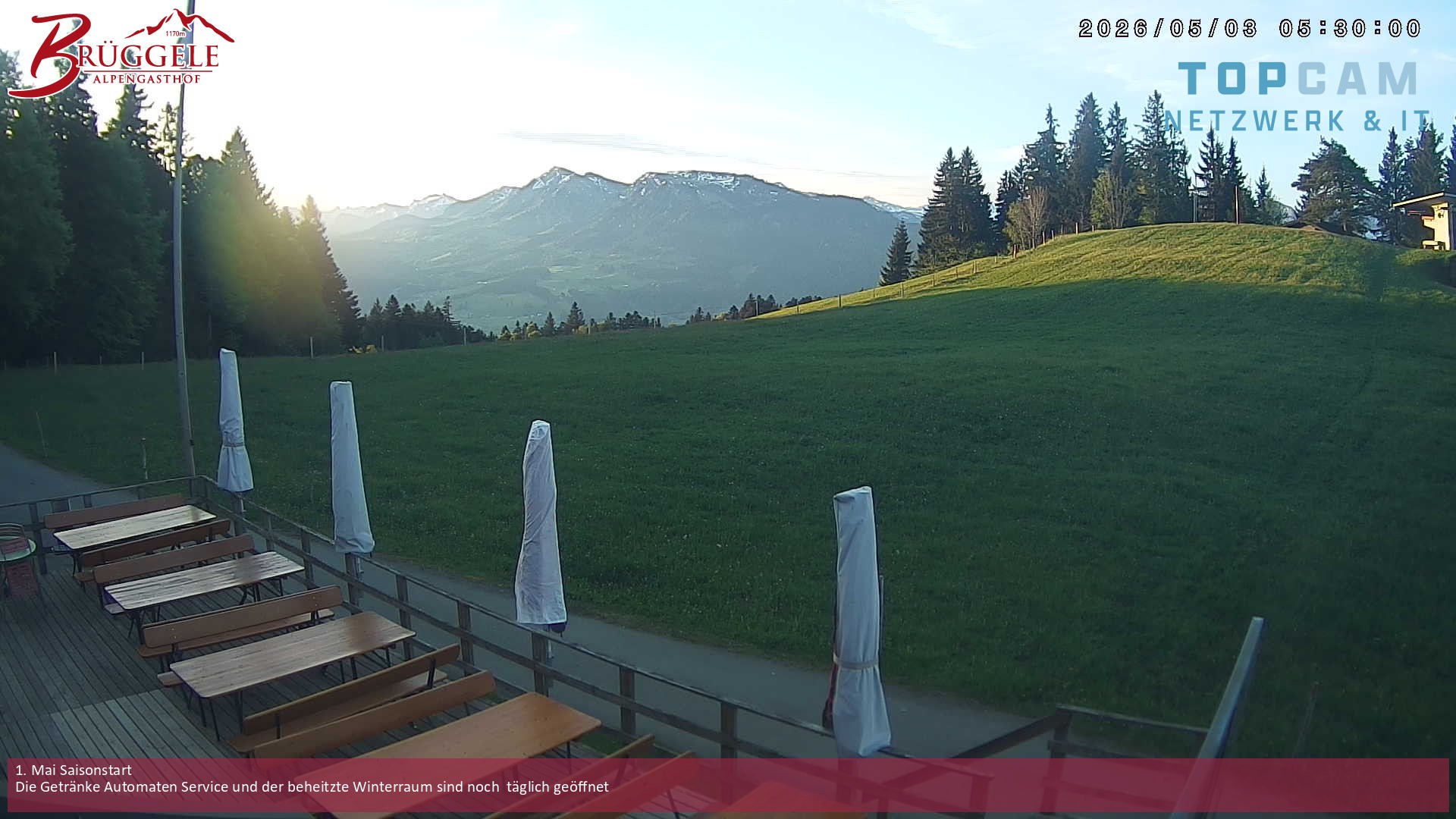 Archiv Foto Webcam Alberschwende, Alpengasthof Brüggele