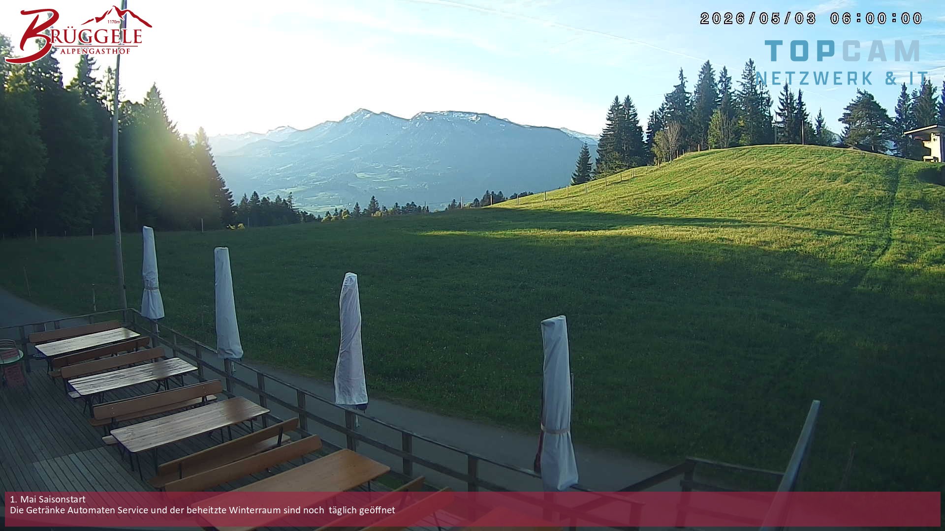 Archiv Foto Webcam Alberschwende, Alpengasthof Brüggele