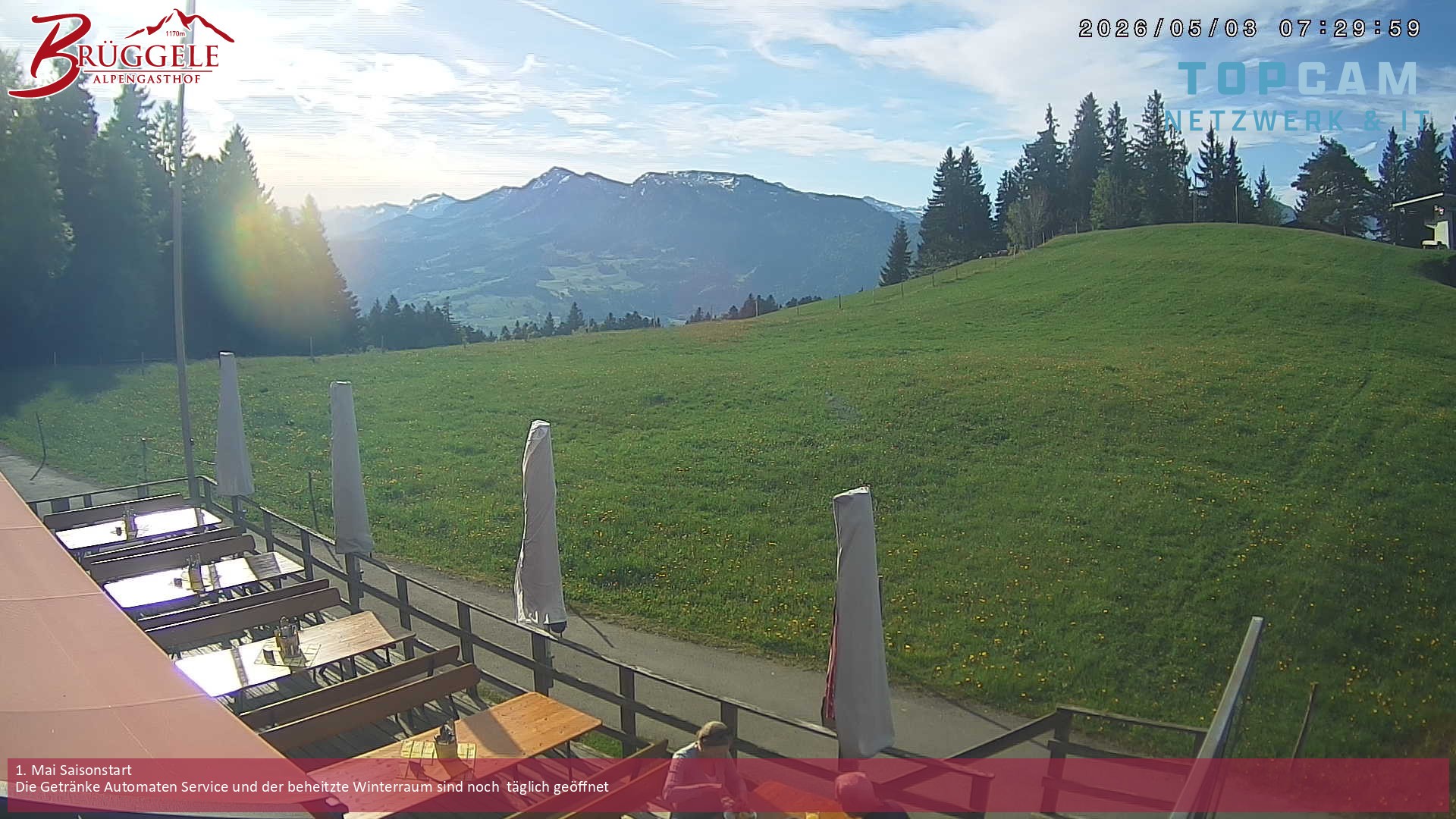 Archiv Foto Webcam Alberschwende, Alpengasthof Brüggele