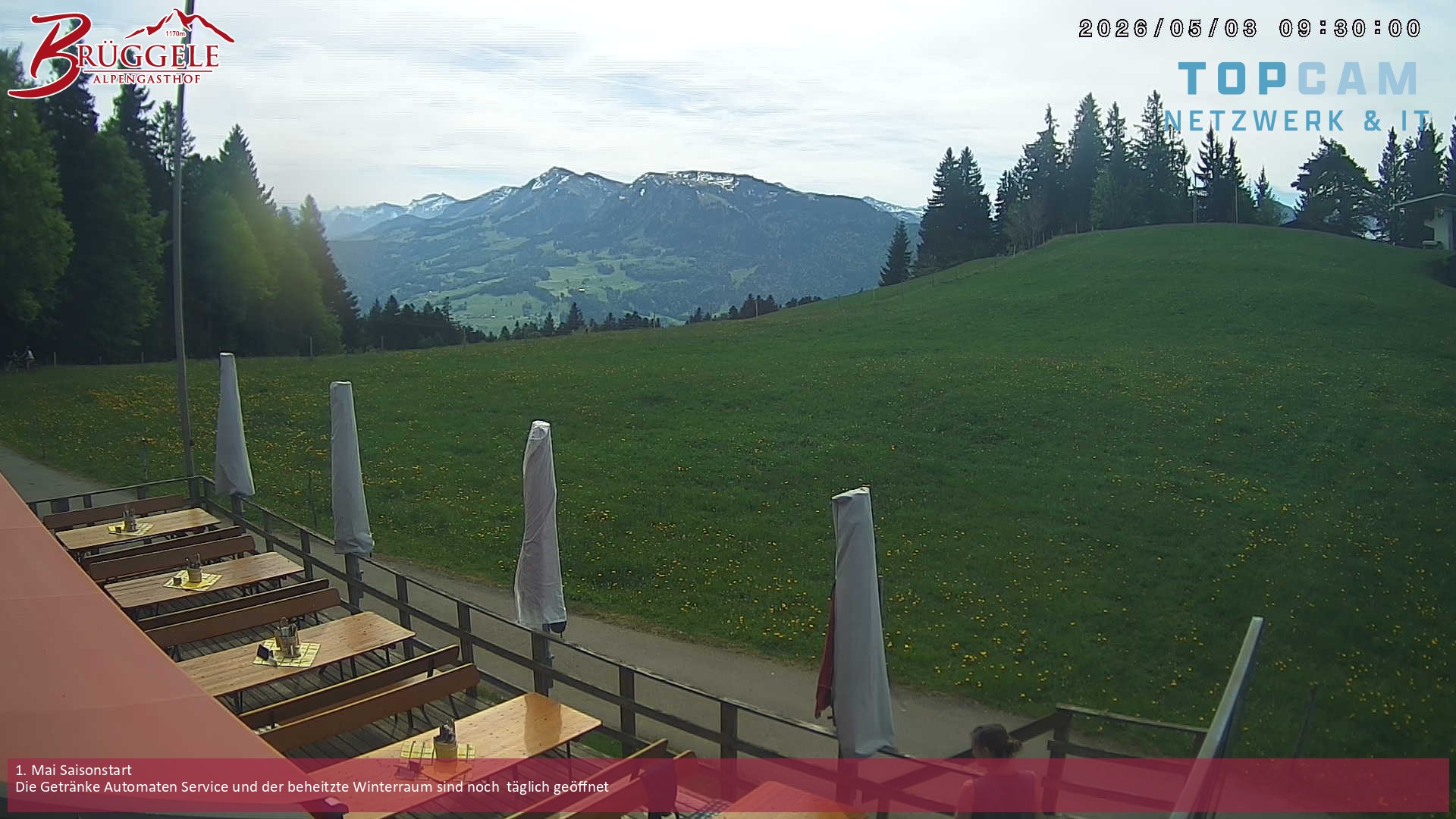 Archiv Foto Webcam Alberschwende, Alpengasthof Brüggele