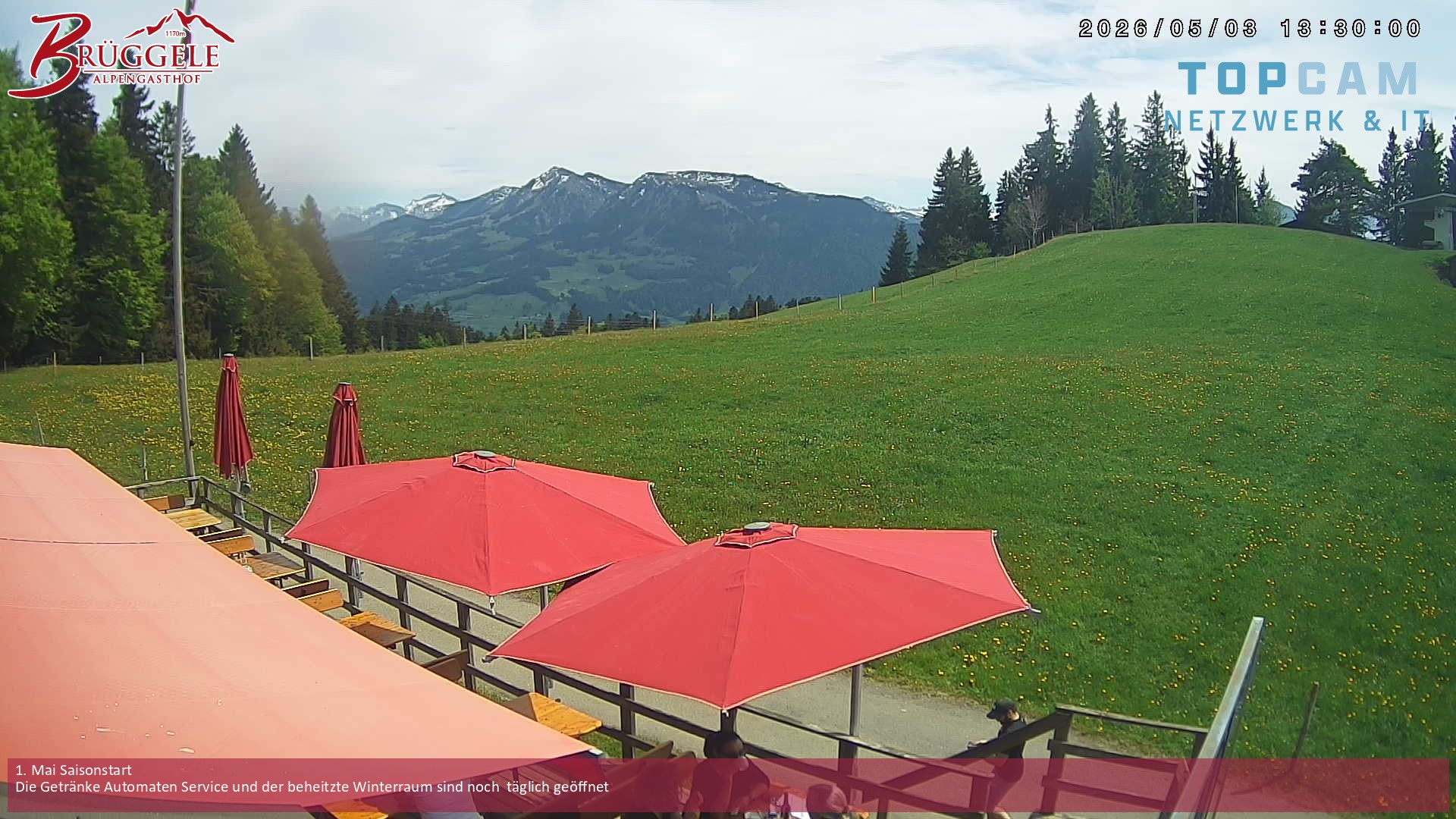 Archiv Foto Webcam Alberschwende, Alpengasthof Brüggele