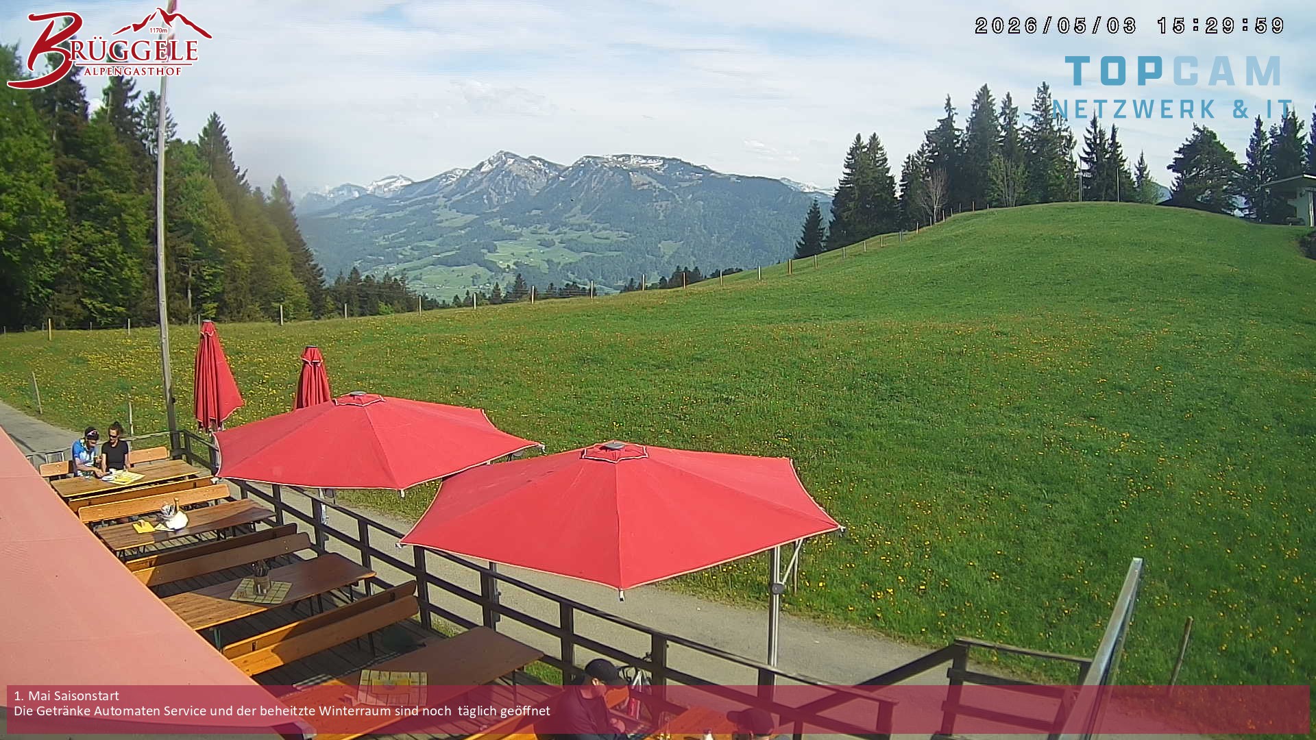 Archiv Foto Webcam Alberschwende, Alpengasthof Brüggele