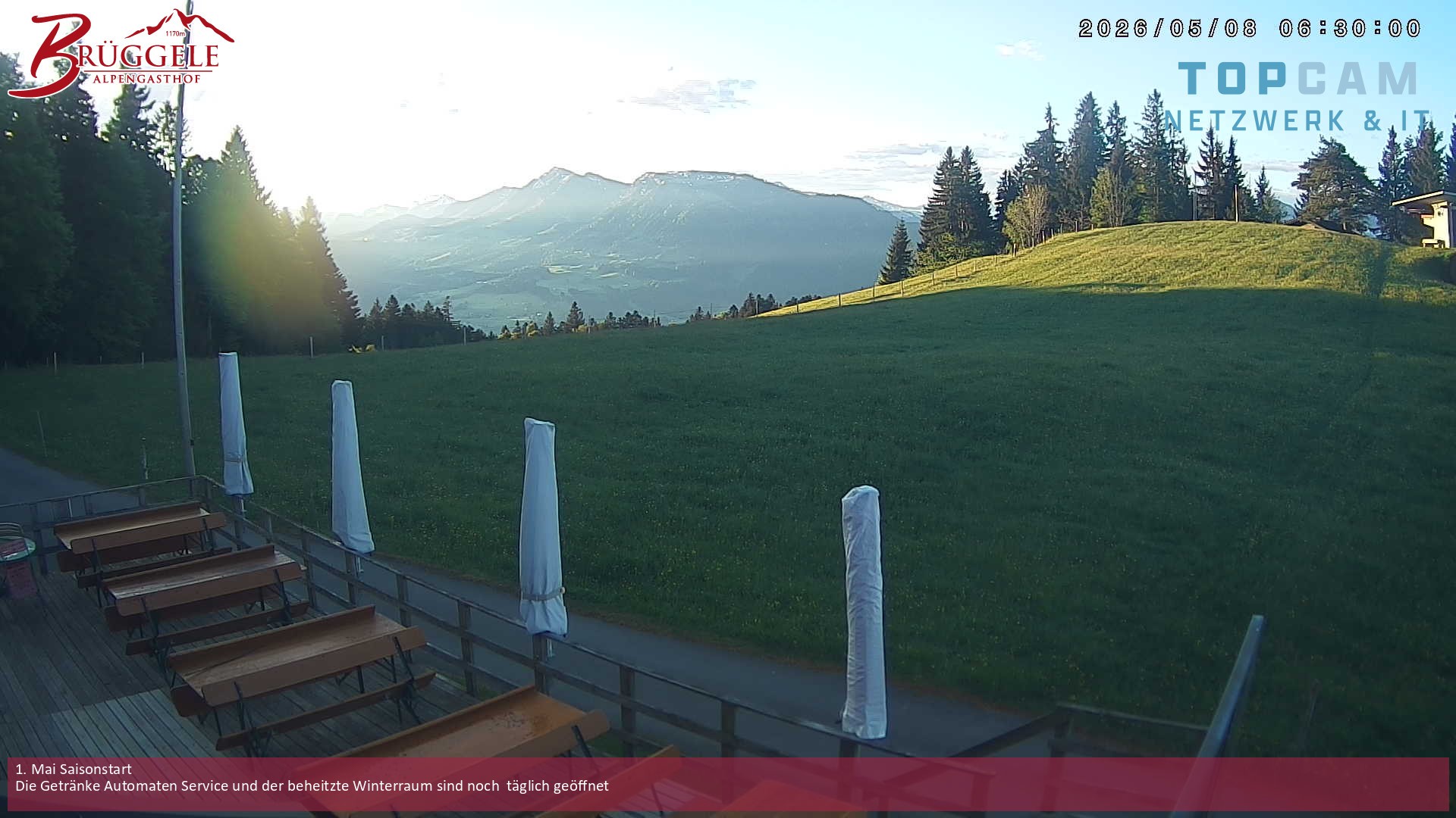 Archiv Foto Webcam Alberschwende, Alpengasthof Brüggele