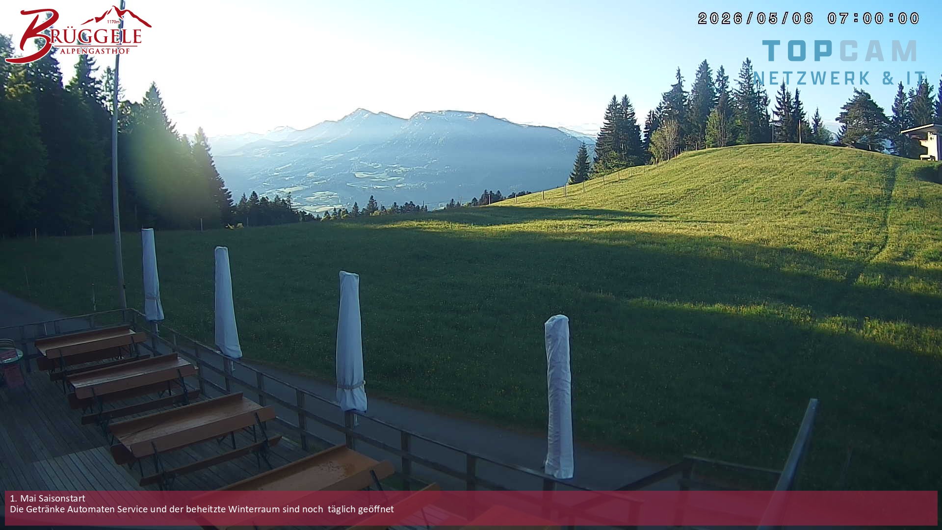 Archiv Foto Webcam Alberschwende, Alpengasthof Brüggele
