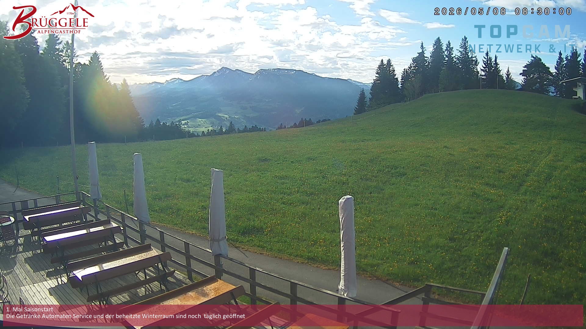 Archiv Foto Webcam Alberschwende, Alpengasthof Brüggele