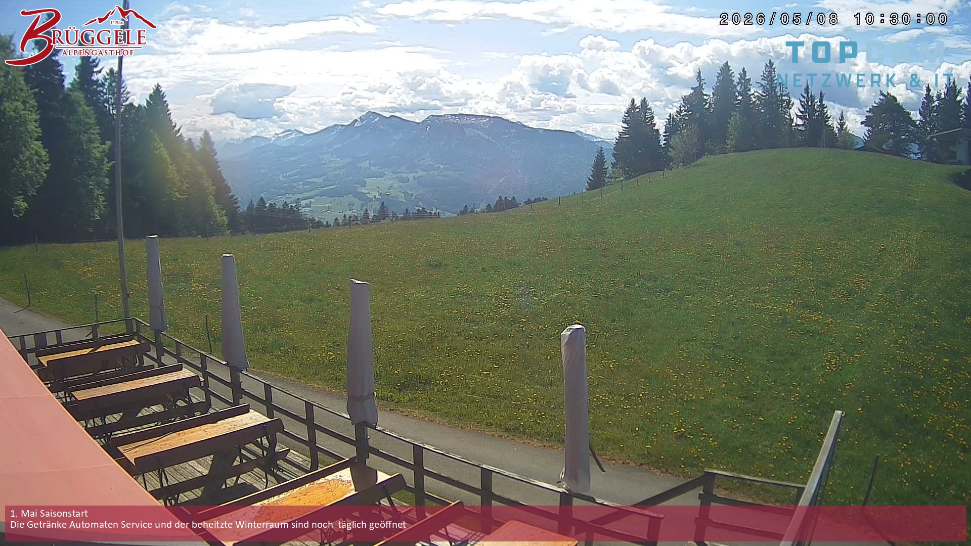 Archiv Foto Webcam Alberschwende, Alpengasthof Brüggele