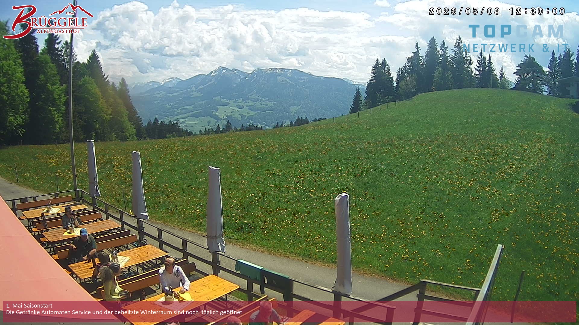 Archiv Foto Webcam Alberschwende, Alpengasthof Brüggele