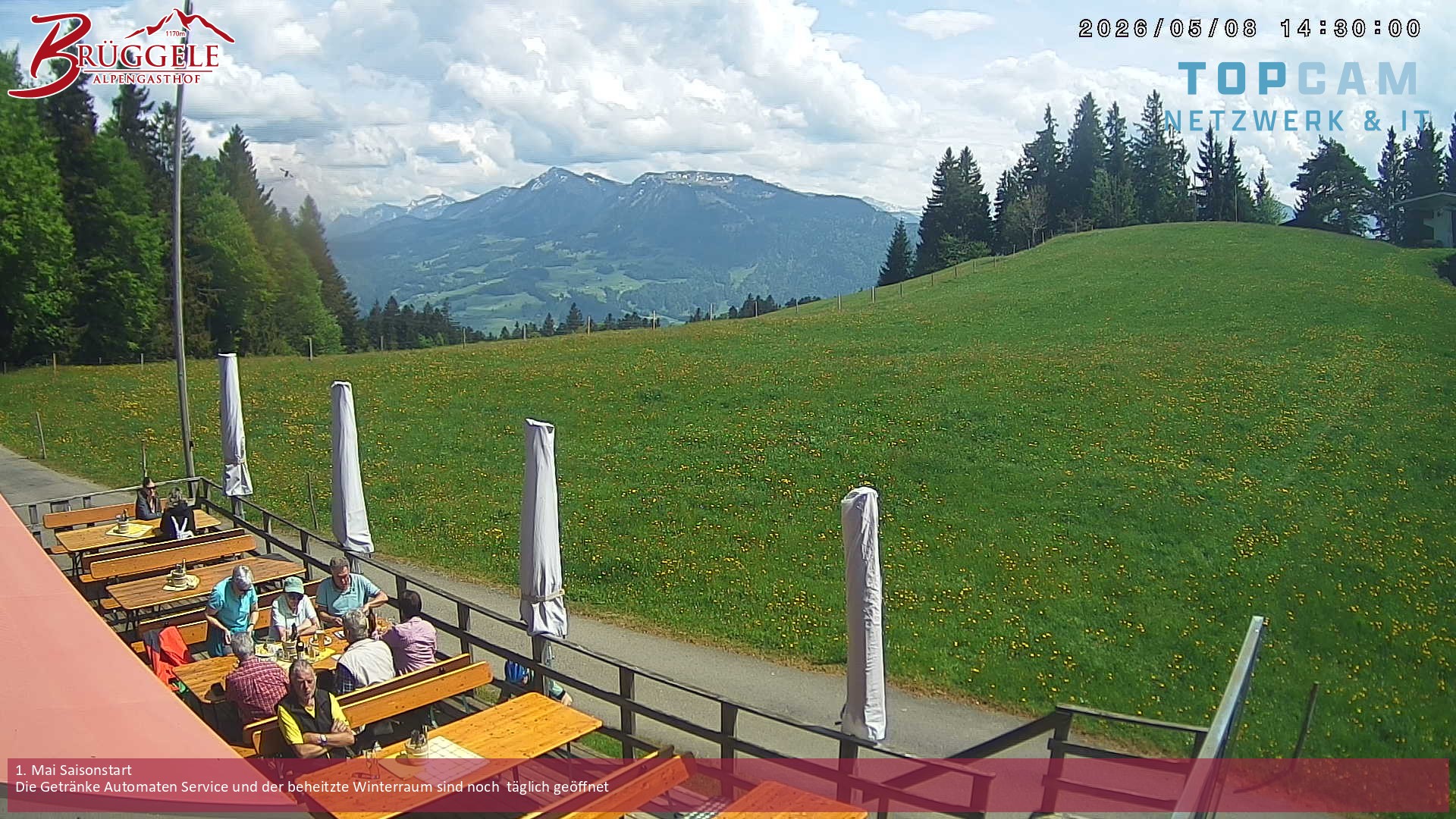 Archiv Foto Webcam Alberschwende, Alpengasthof Brüggele