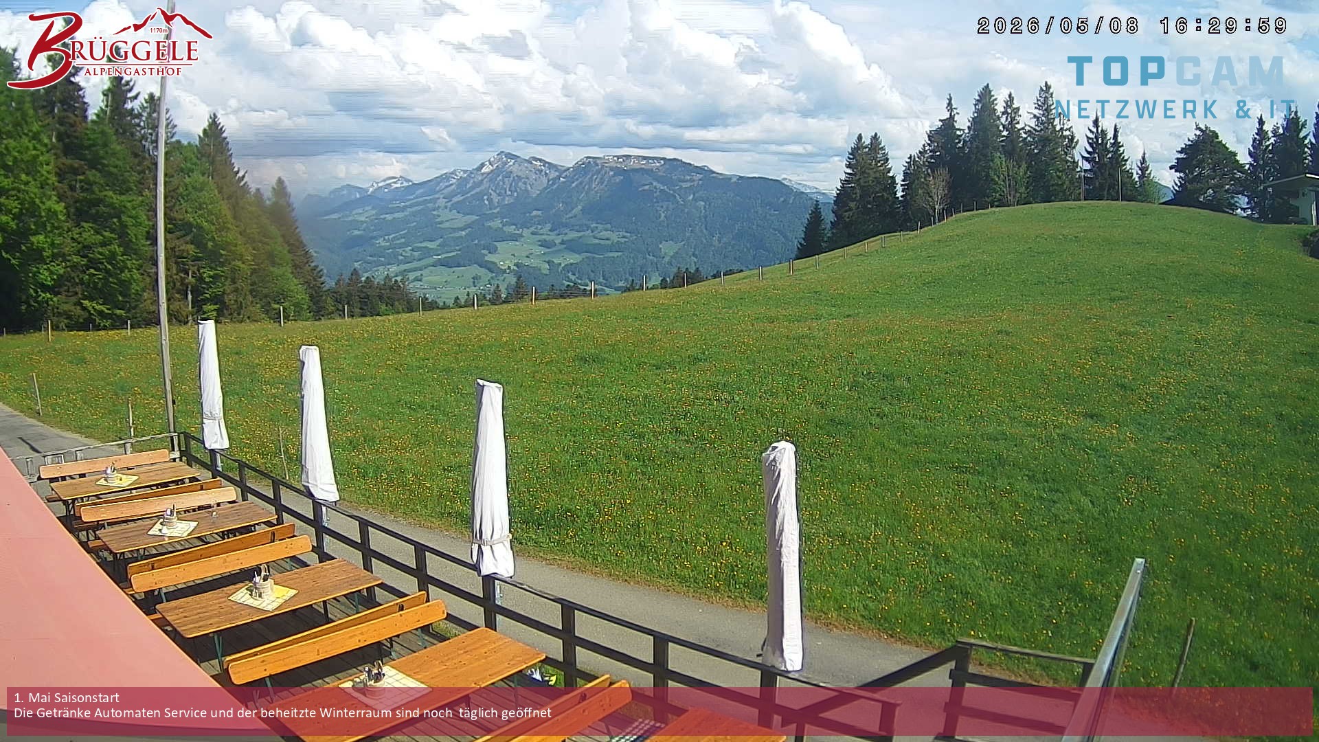 Archiv Foto Webcam Alberschwende, Alpengasthof Brüggele