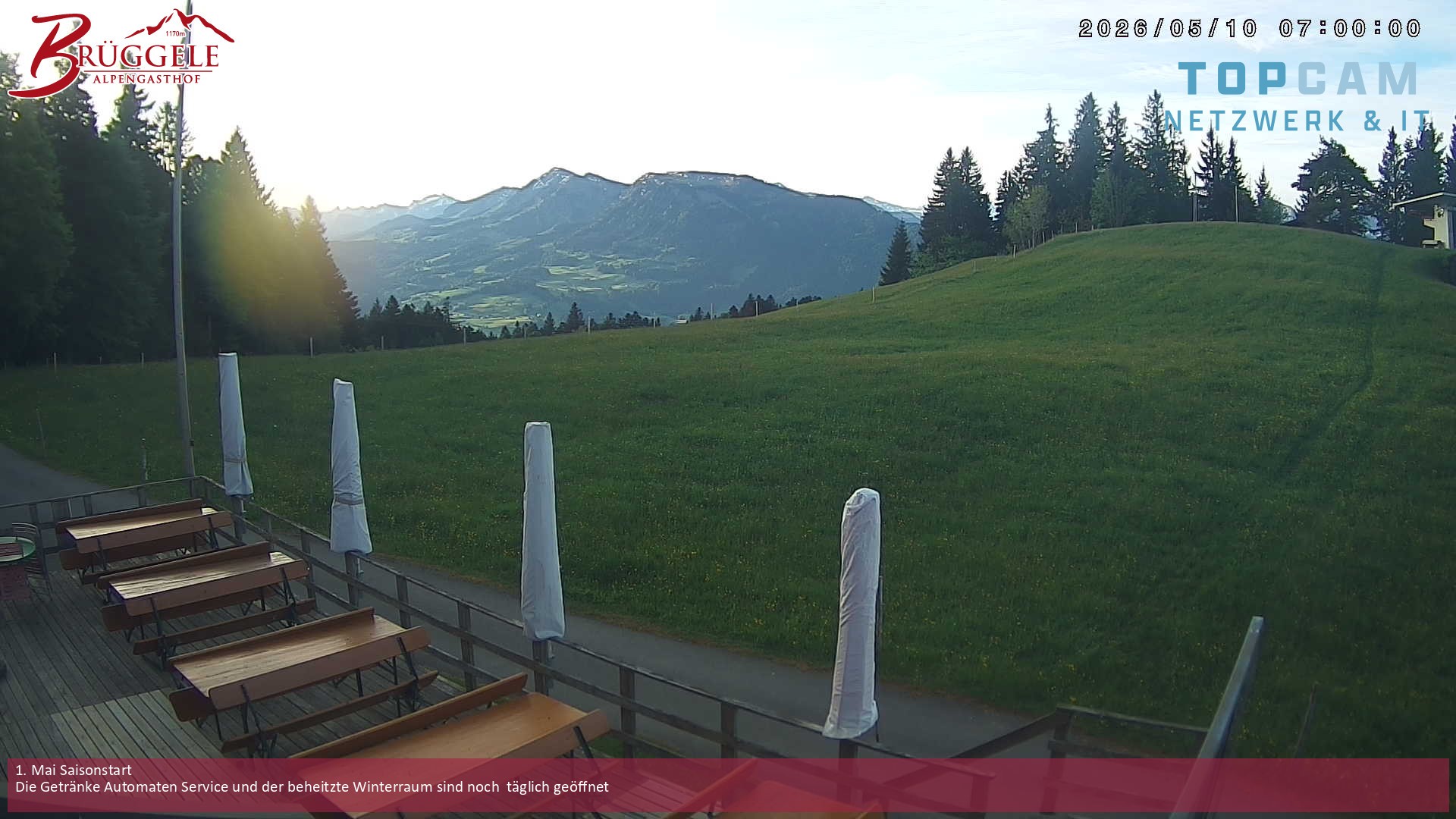 Archiv Foto Webcam Alberschwende, Alpengasthof Brüggele
