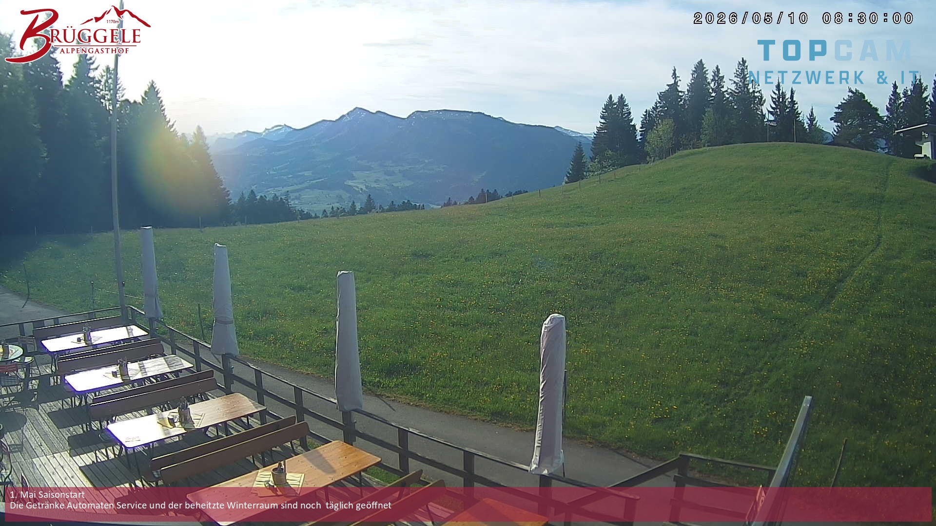 Archiv Foto Webcam Alberschwende, Alpengasthof Brüggele