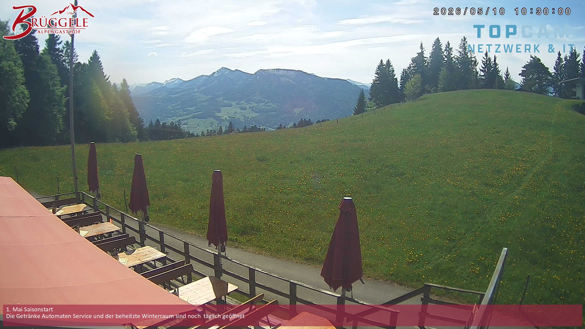 Archiv Foto Webcam Alberschwende, Alpengasthof Brüggele