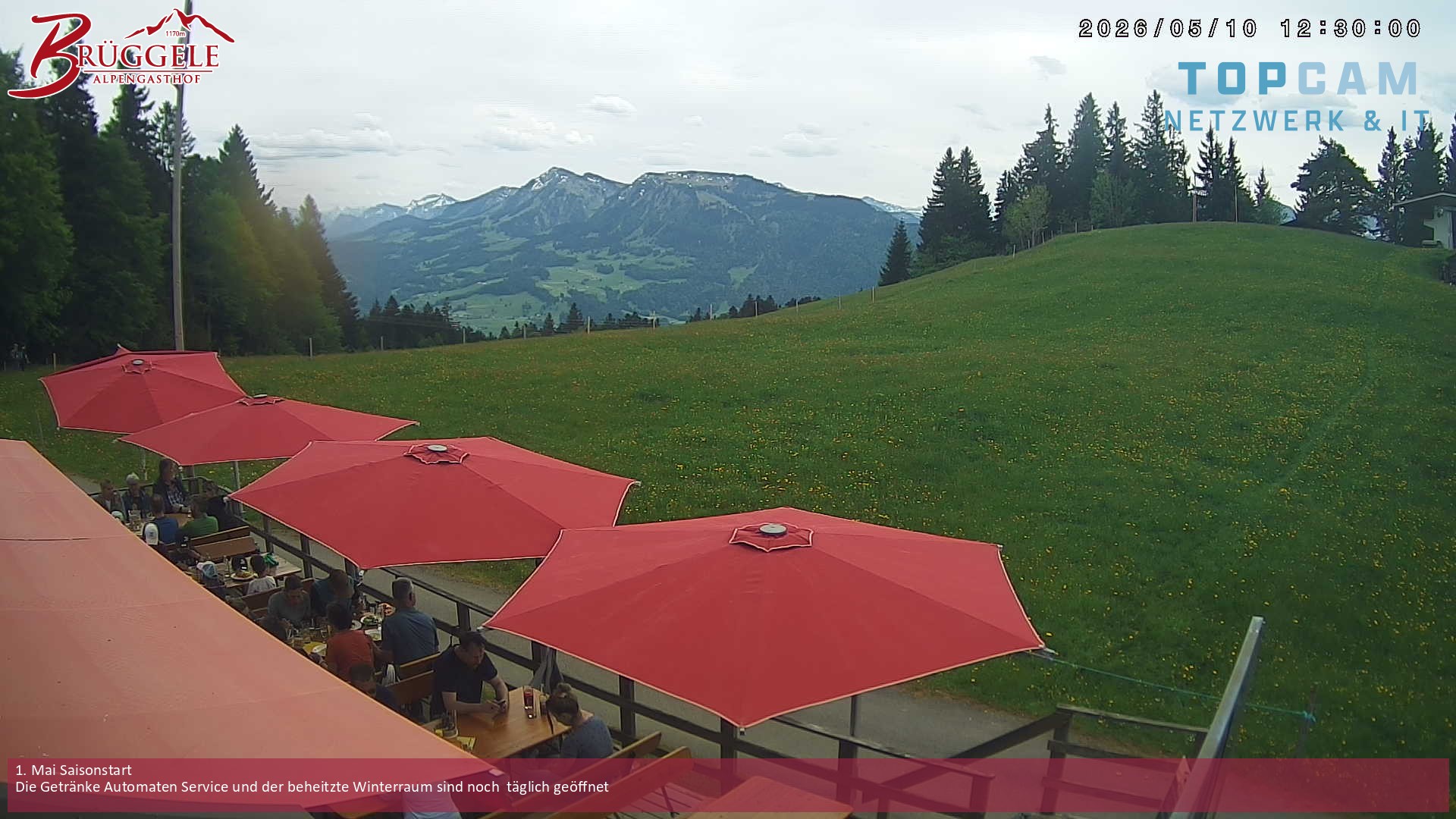 Archiv Foto Webcam Alberschwende, Alpengasthof Brüggele