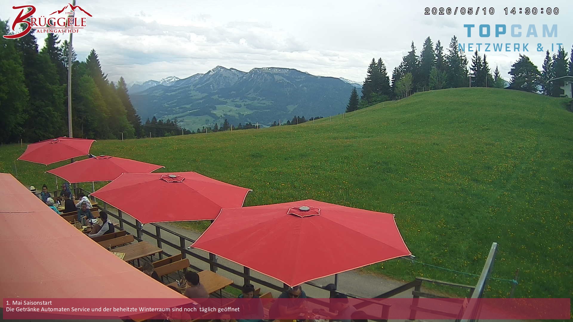 Archiv Foto Webcam Alberschwende, Alpengasthof Brüggele