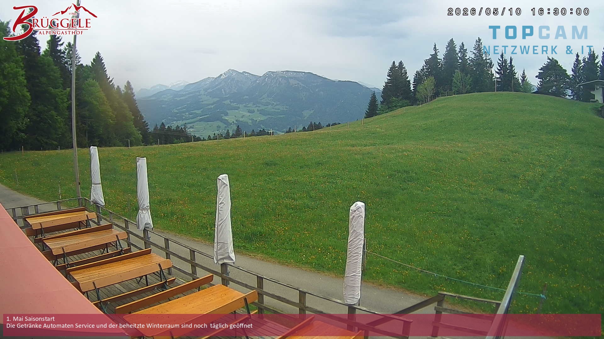 Archiv Foto Webcam Alberschwende, Alpengasthof Brüggele
