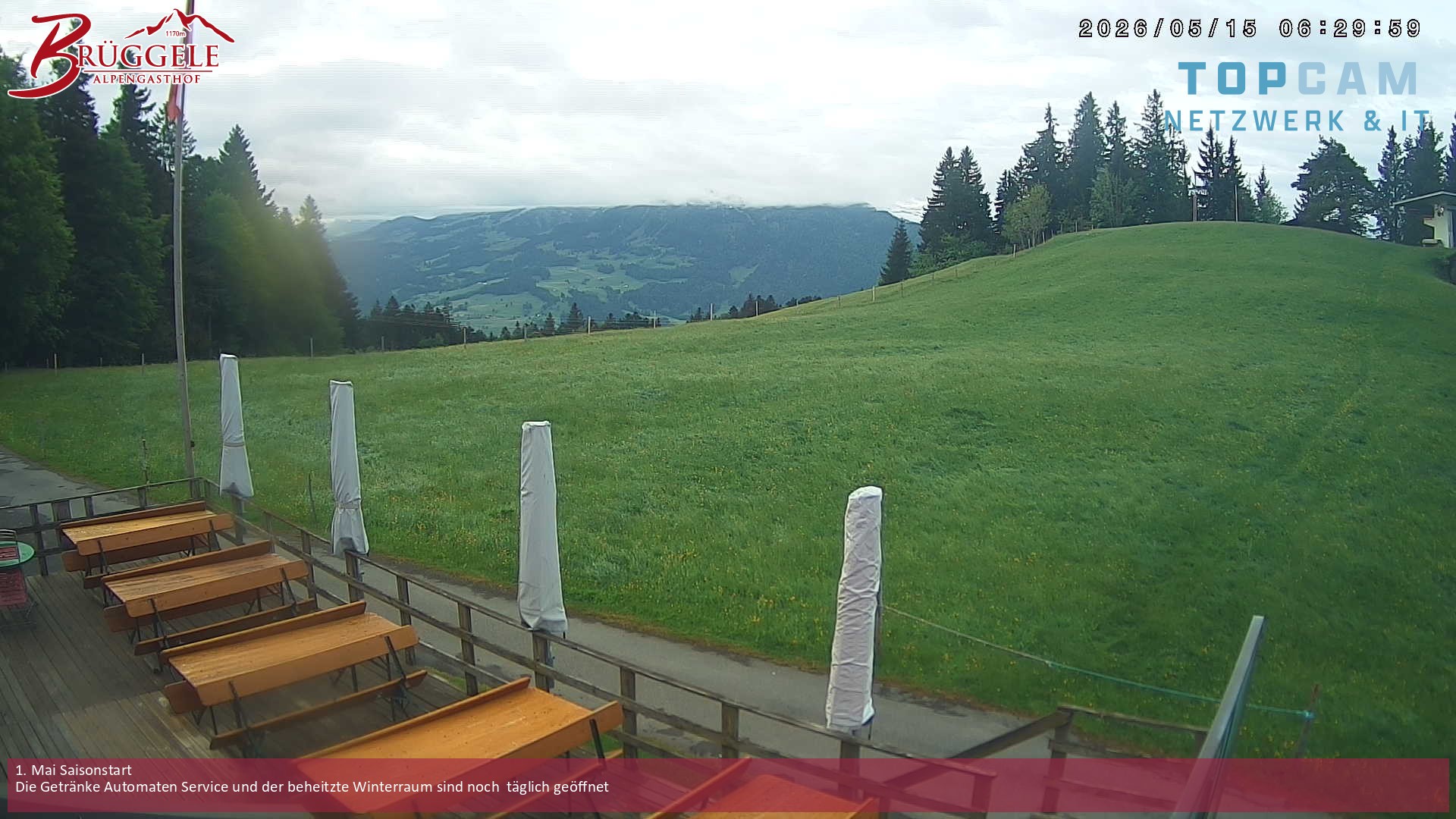 Archiv Foto Webcam Alberschwende, Alpengasthof Brüggele