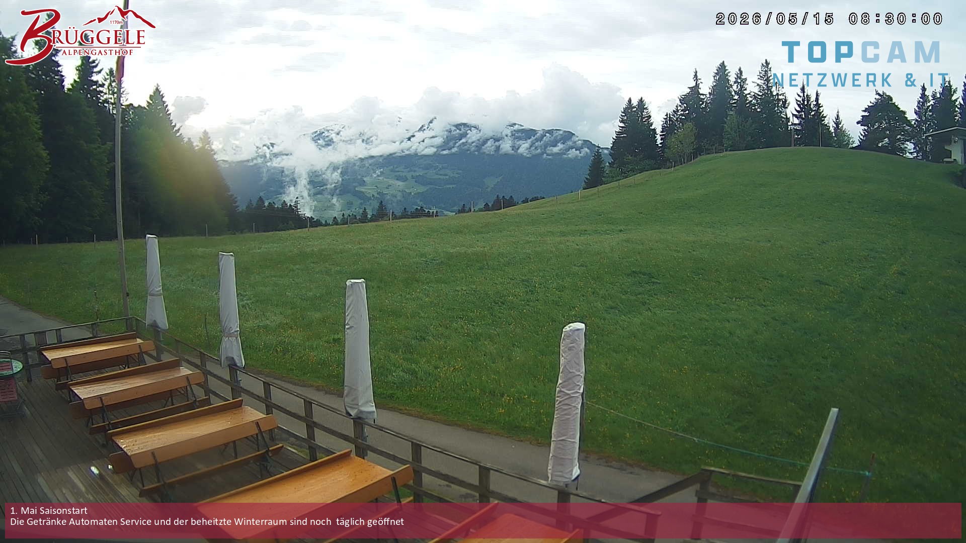 Archiv Foto Webcam Alberschwende, Alpengasthof Brüggele