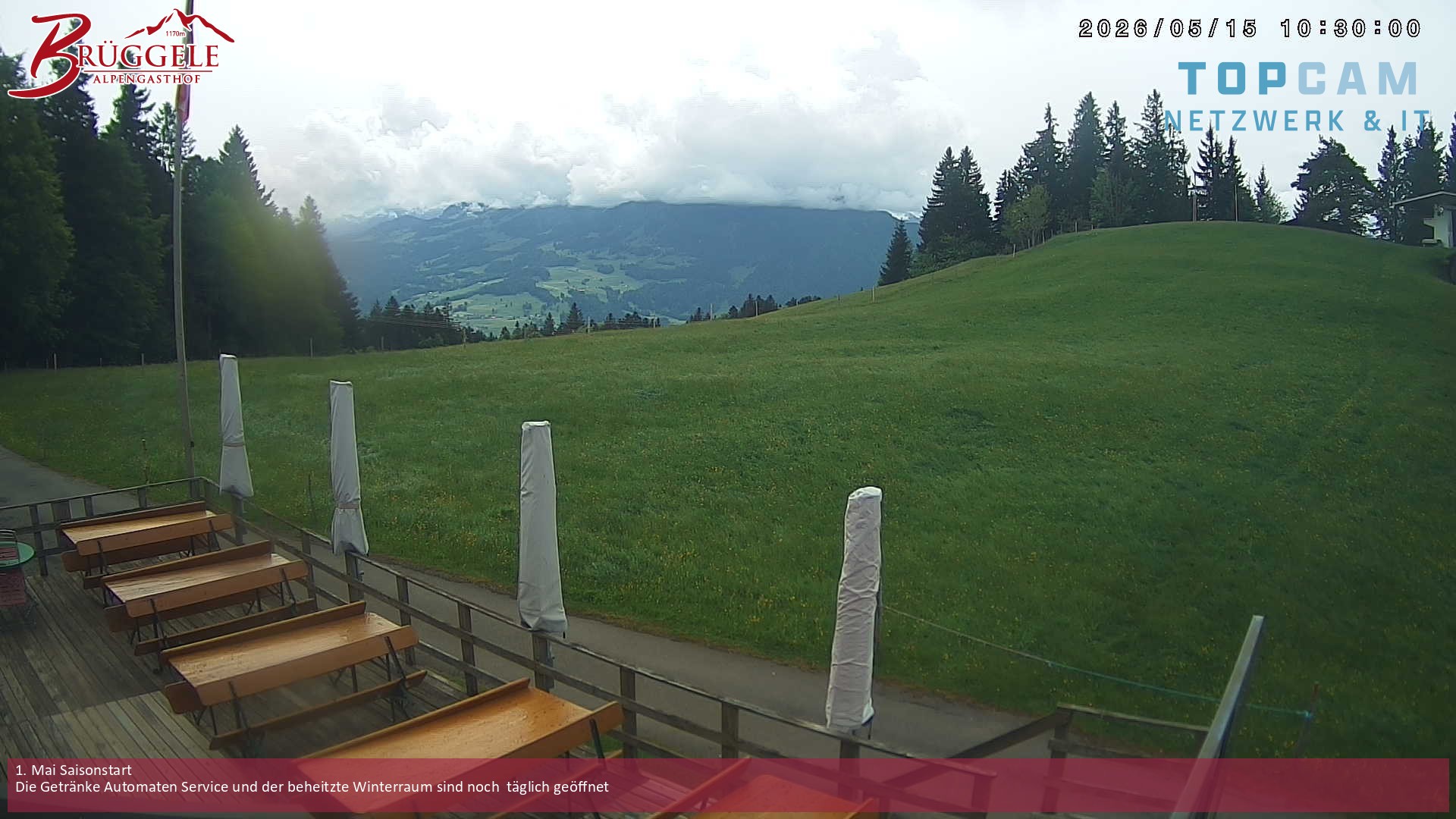 Archiv Foto Webcam Alberschwende, Alpengasthof Brüggele