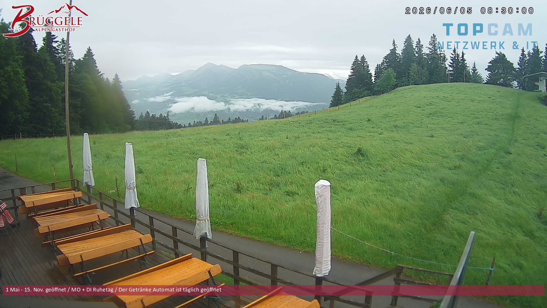 Archiv Foto Webcam Alberschwende, Alpengasthof Brüggele
